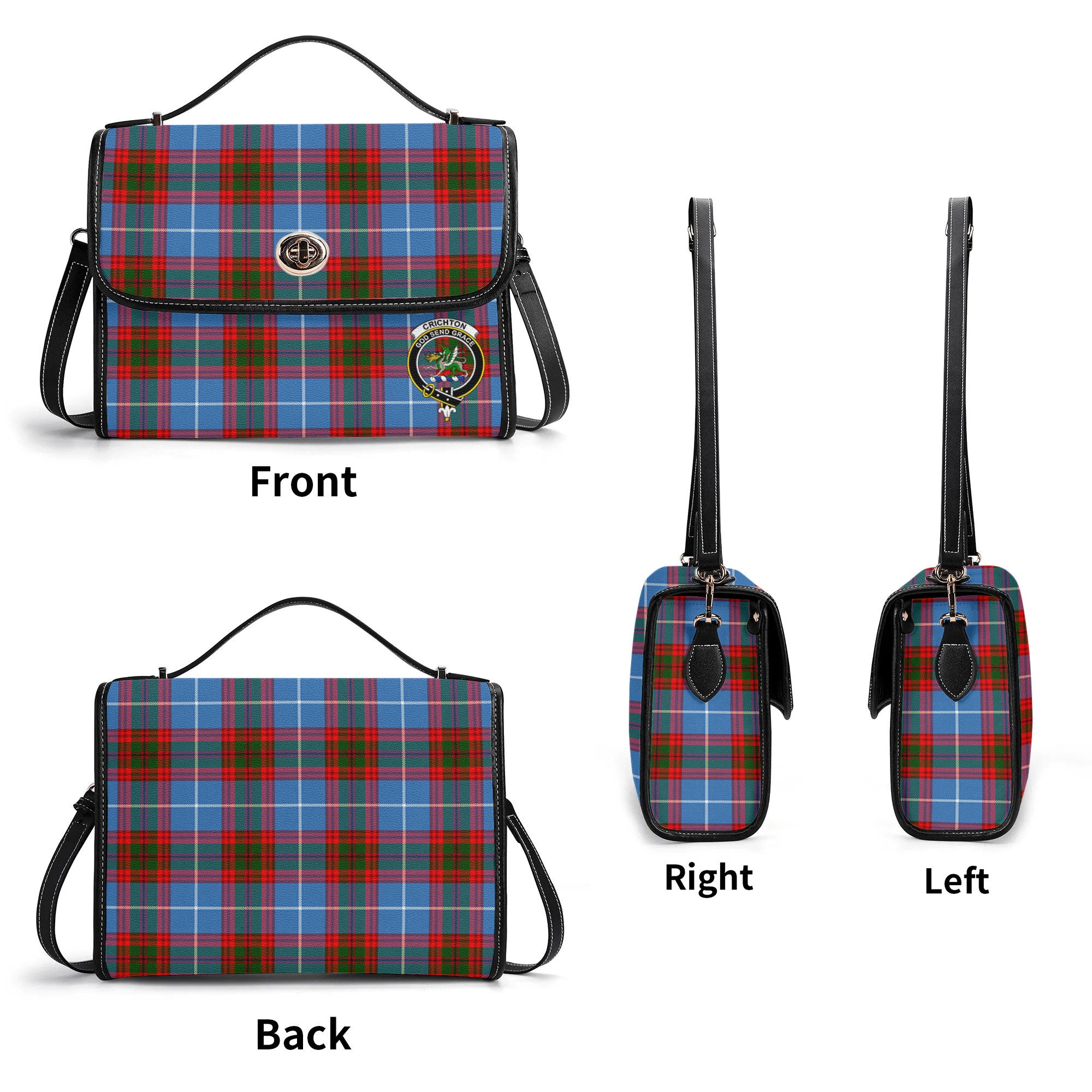 Crichton Tartan Crest Satchel Bag