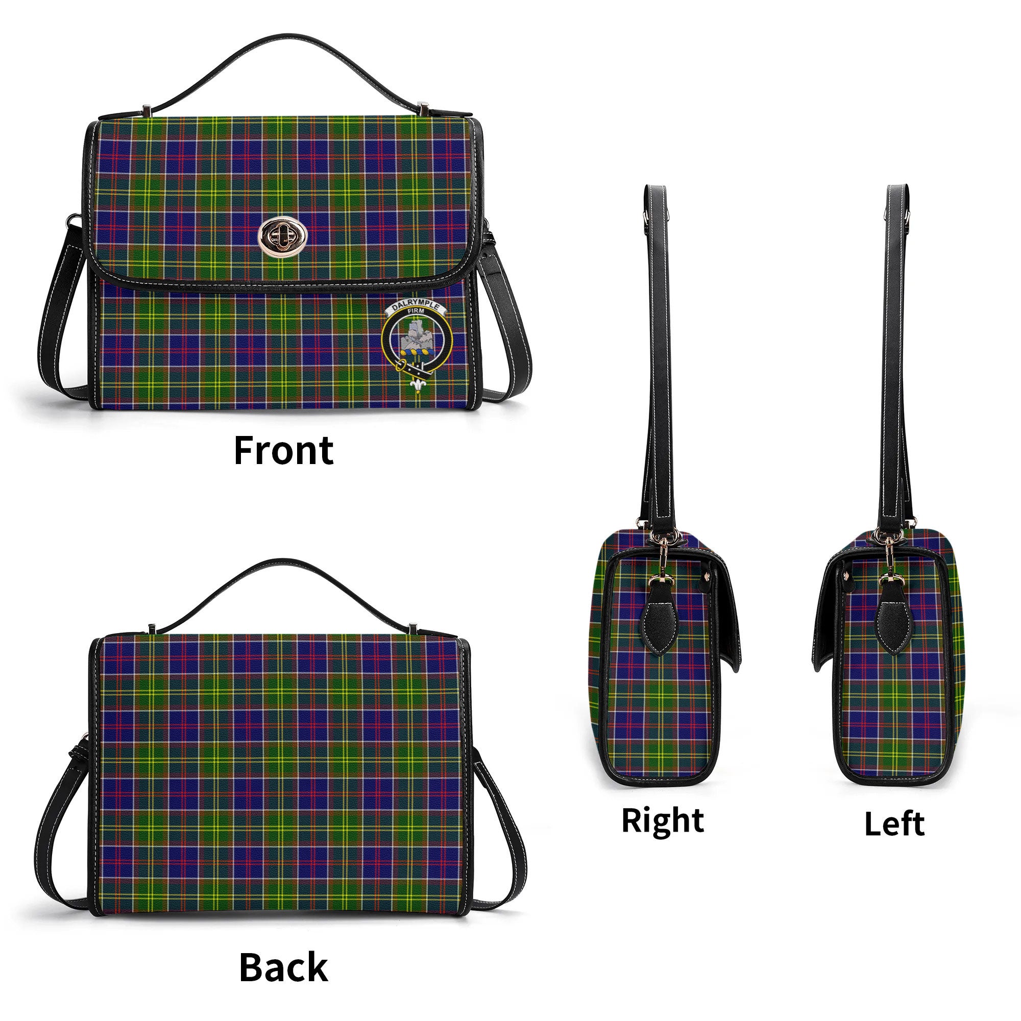 Dalrymple Tartan Crest Satchel Bag