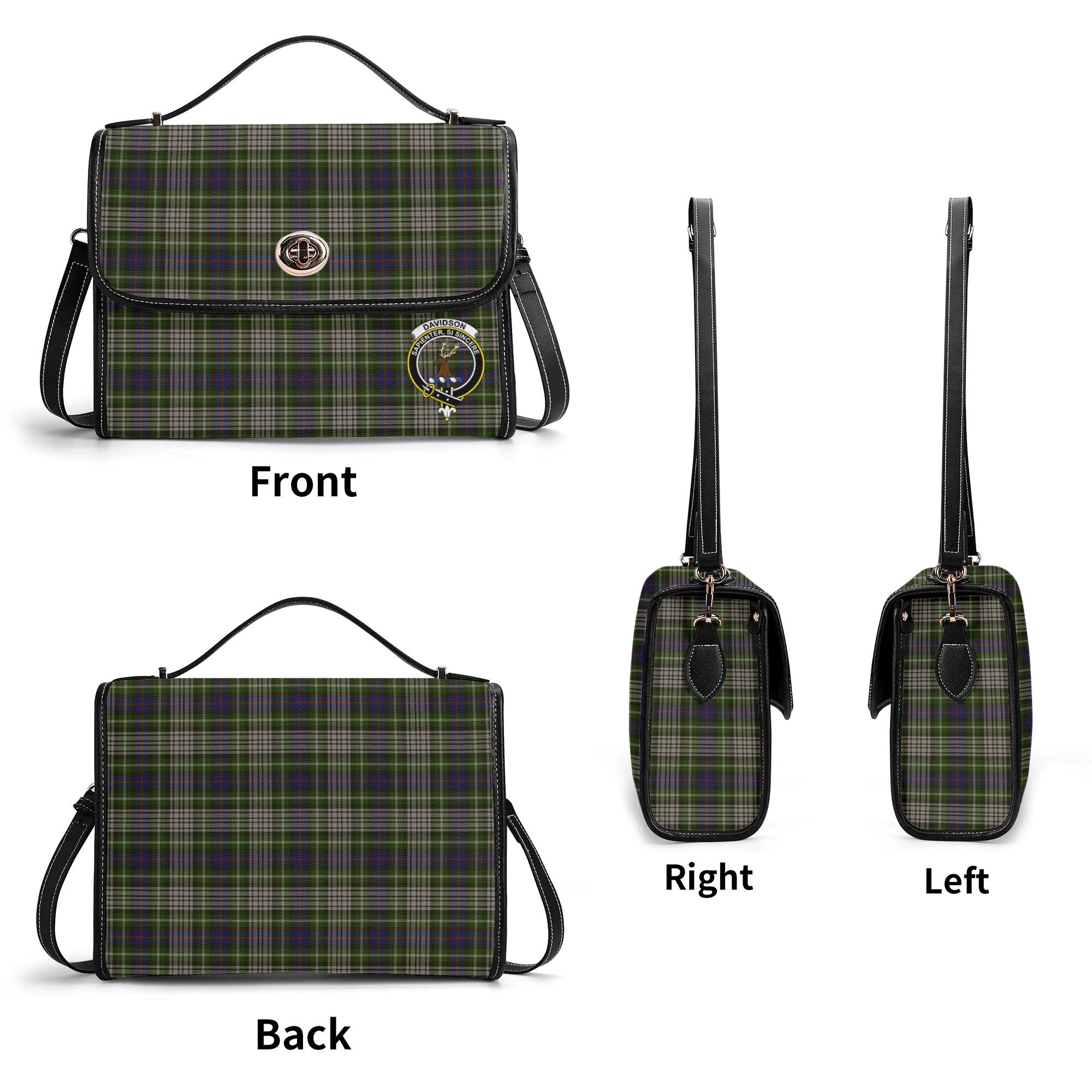Davidson Tulloch Dress Tartan Crest Satchel Bag