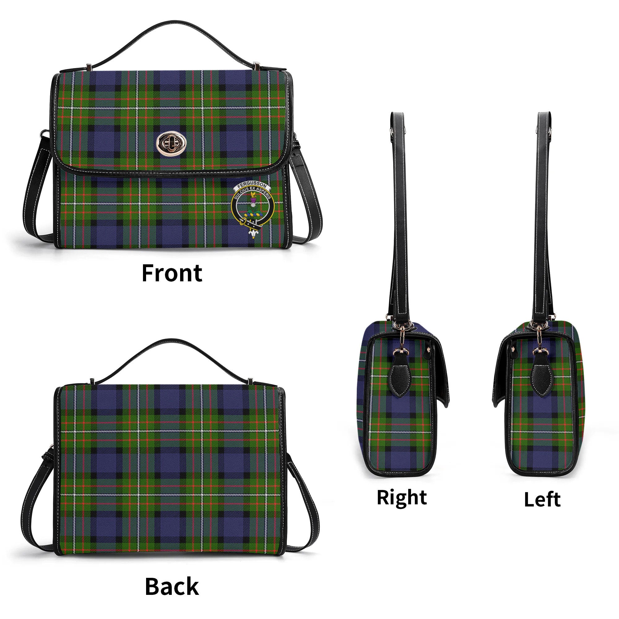 Fergusson Modern Tartan Crest Satchel Bag