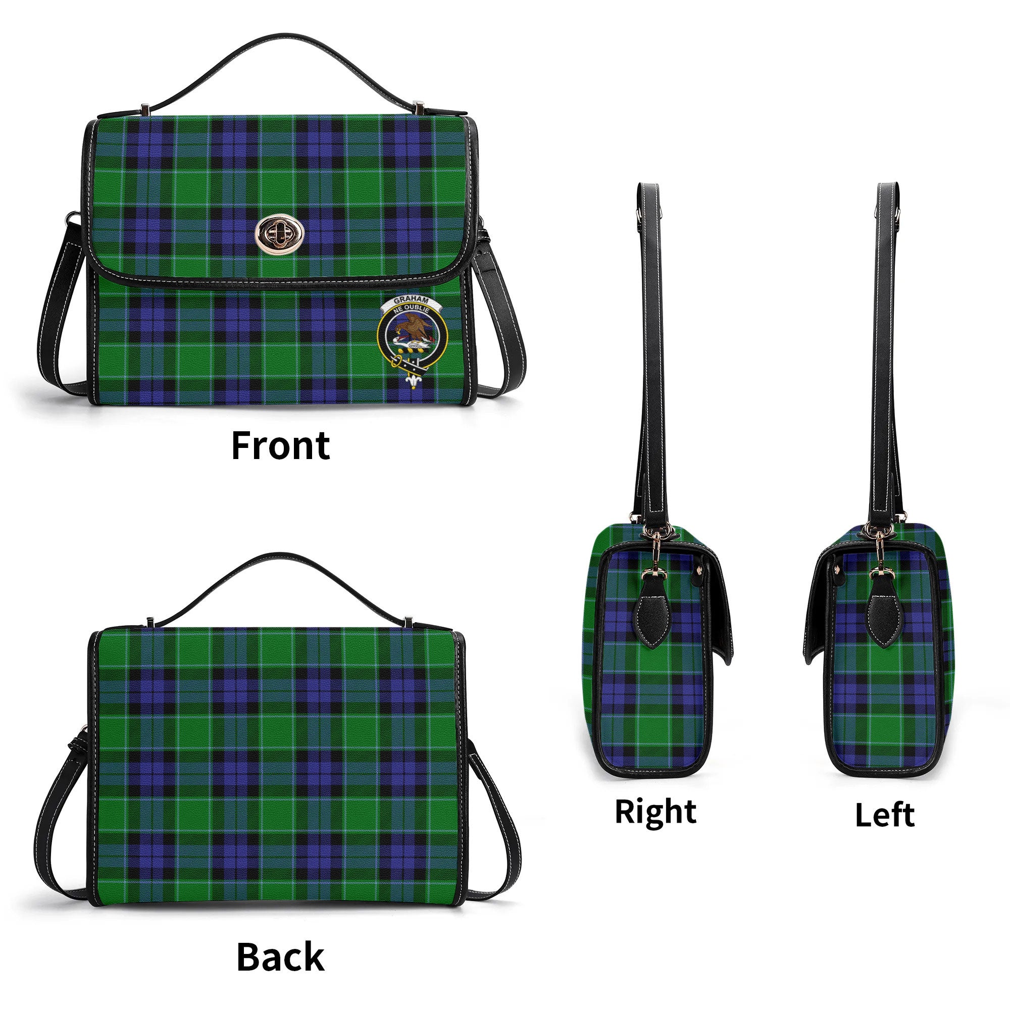 Graham of Menteith Modern Tartan Crest Satchel Bag