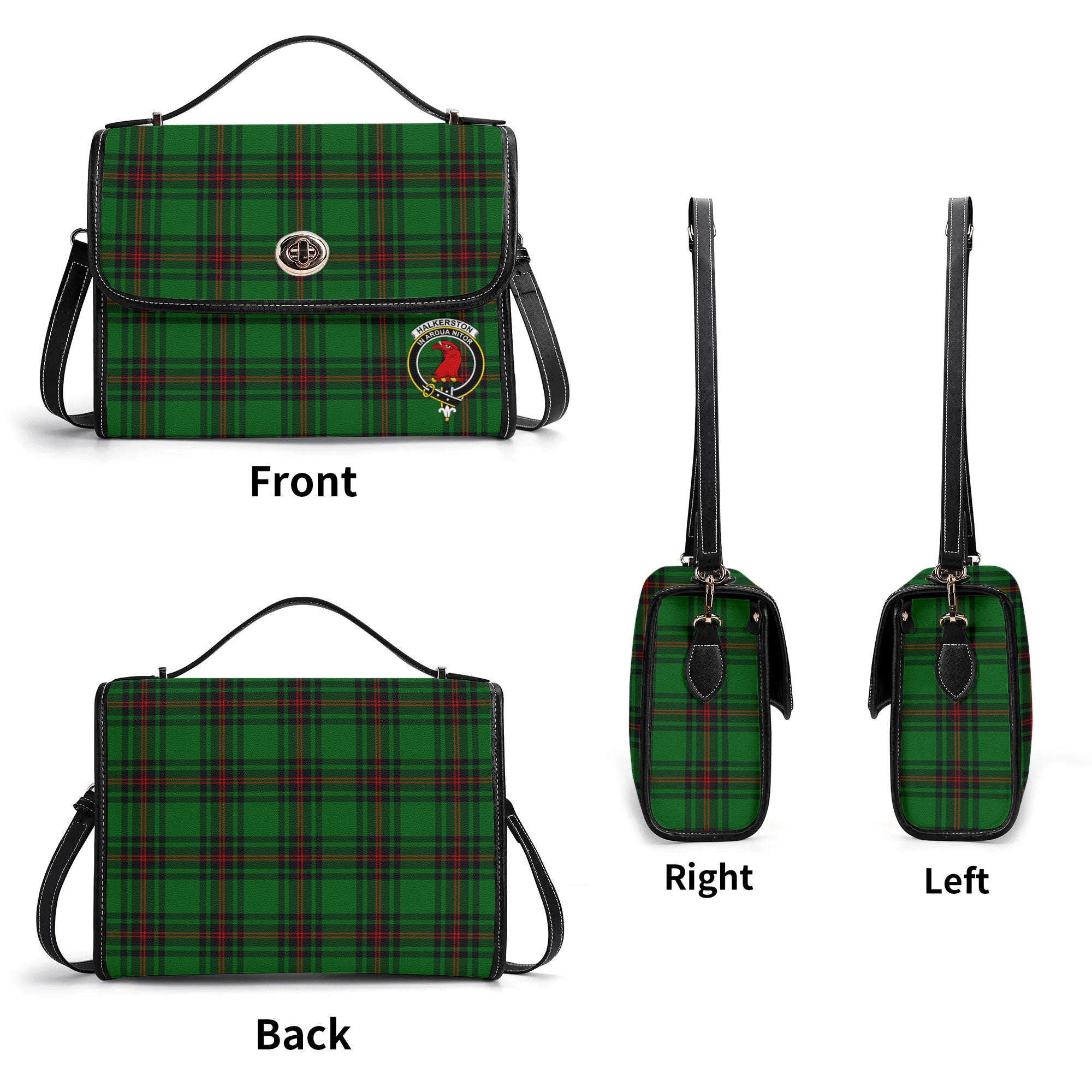 Halkerston Tartan Crest Satchel Bag