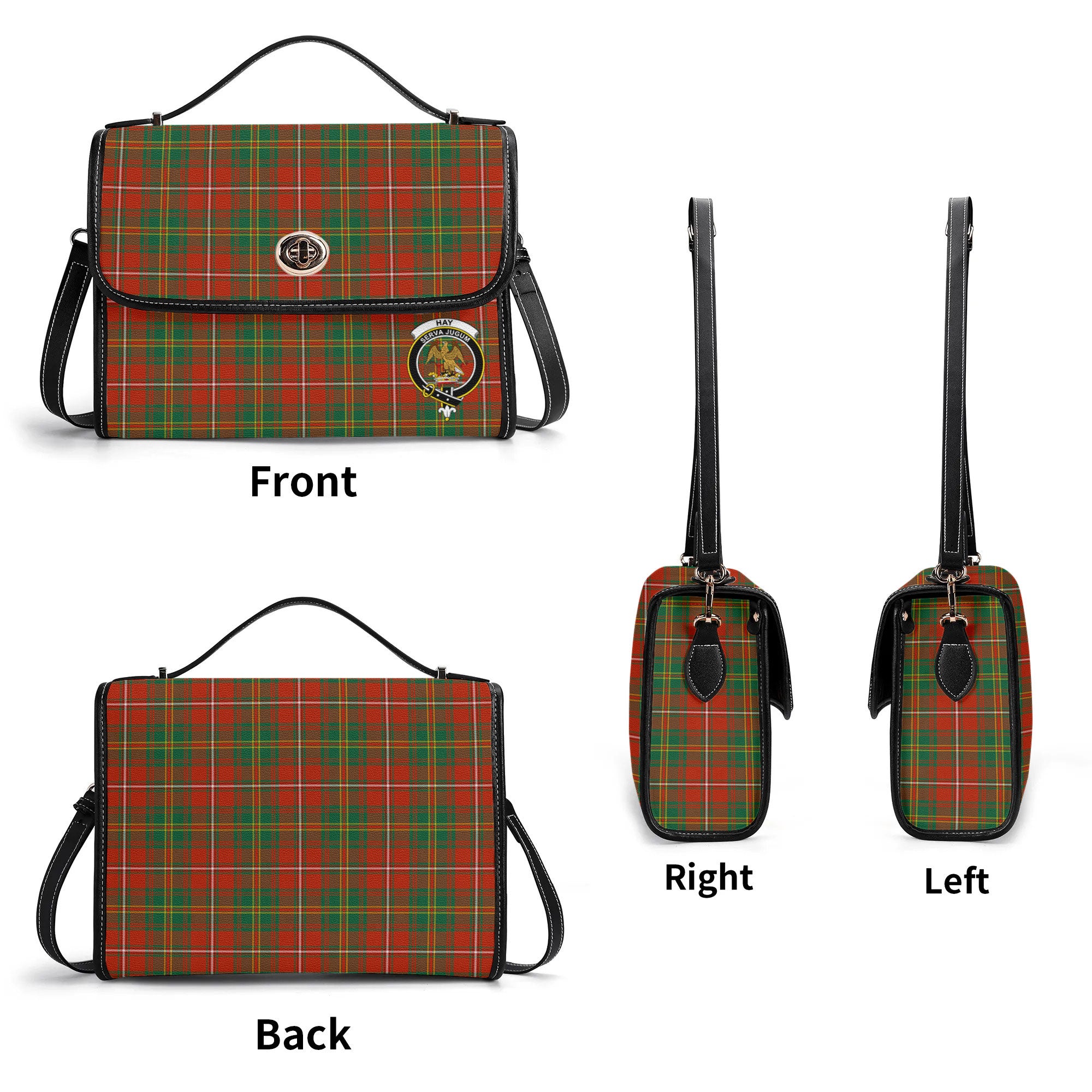 Hay Ancient Tartan Crest Satchel Bag