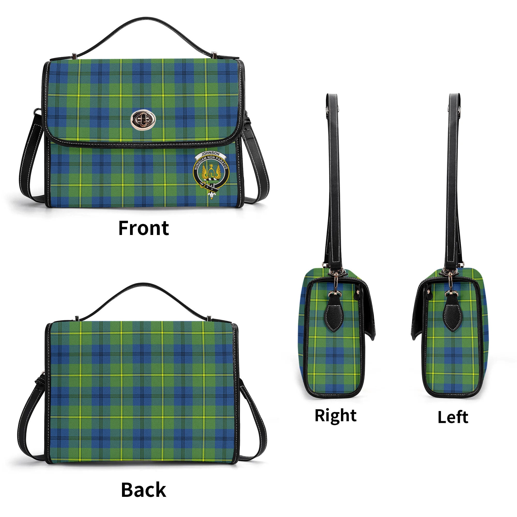 Johnson Ancient Tartan Crest Satchel Bag