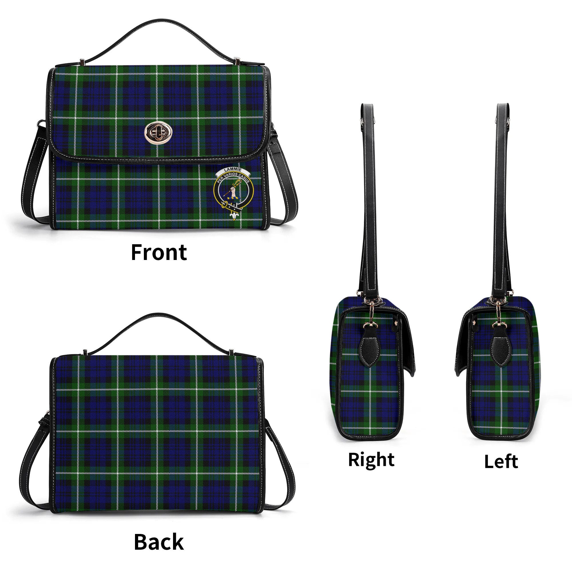 Lammie Tartan Crest Satchel Bag