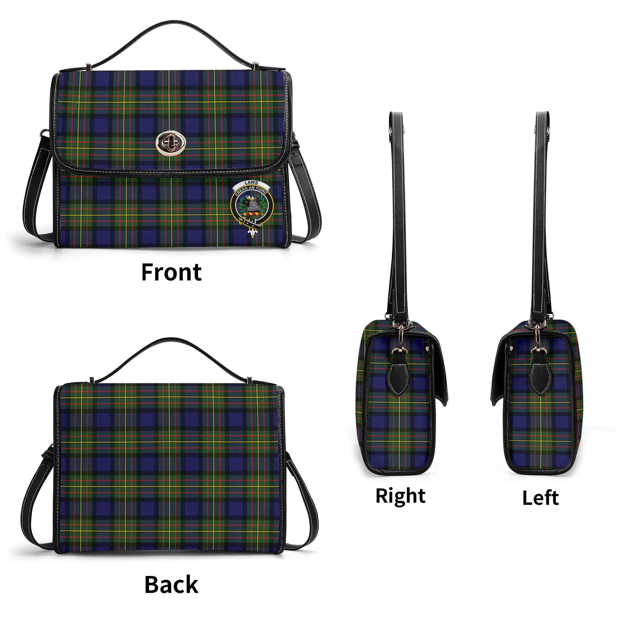 Laws Tartan Crest Satchel Bag