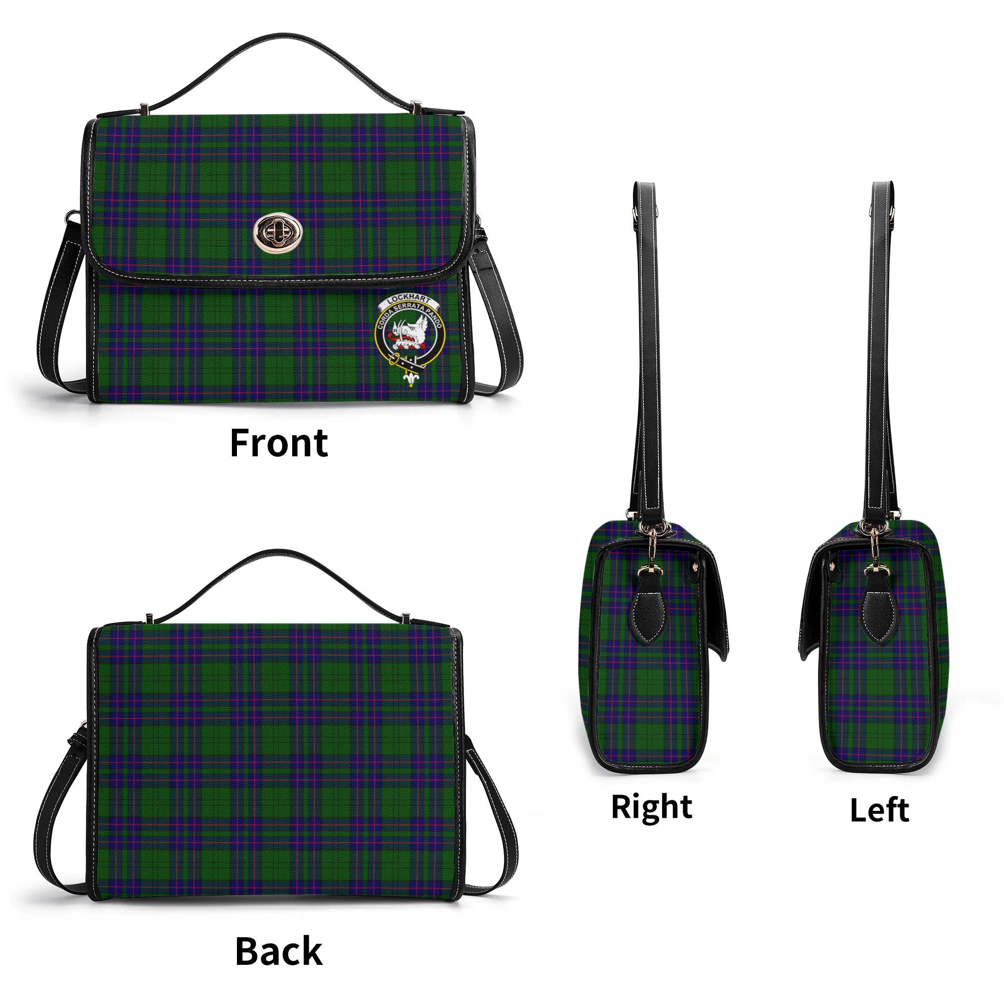 Lockhart Modern Tartan Crest Satchel Bag