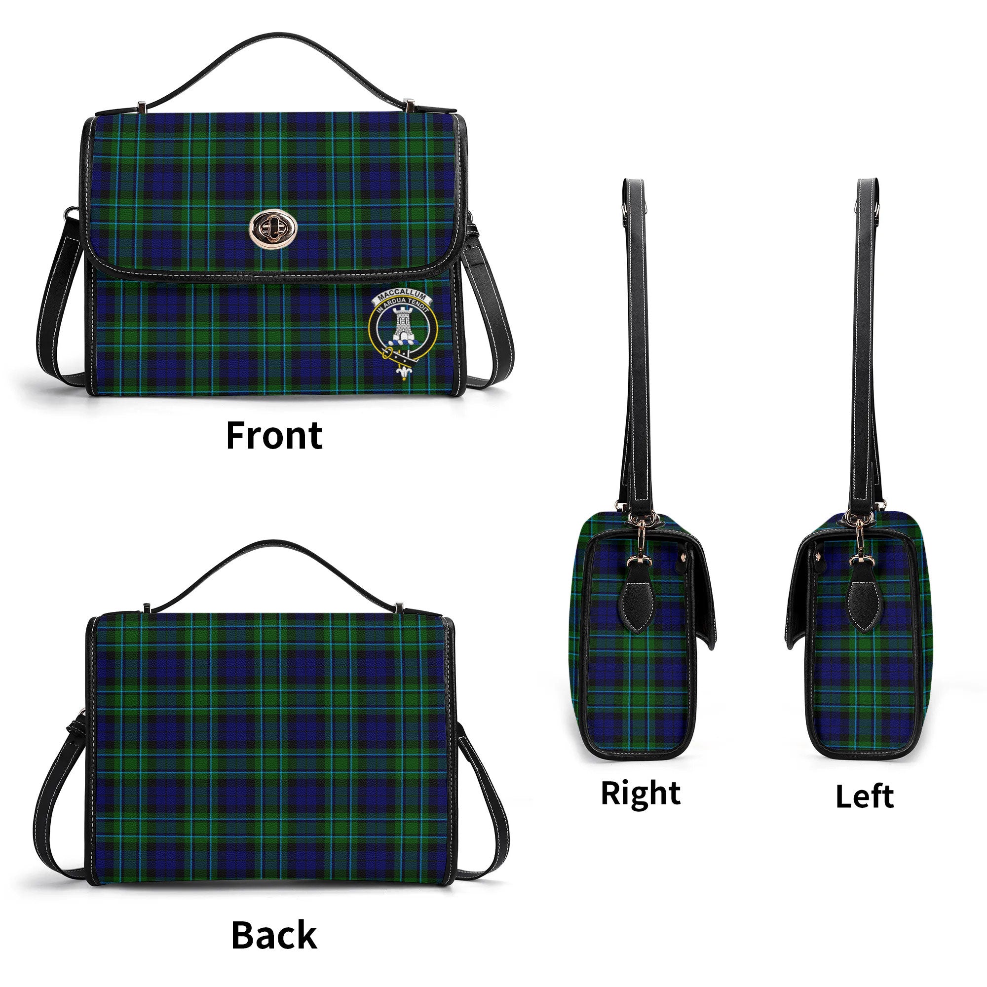 MacCallum Modern Tartan Crest Satchel Bag