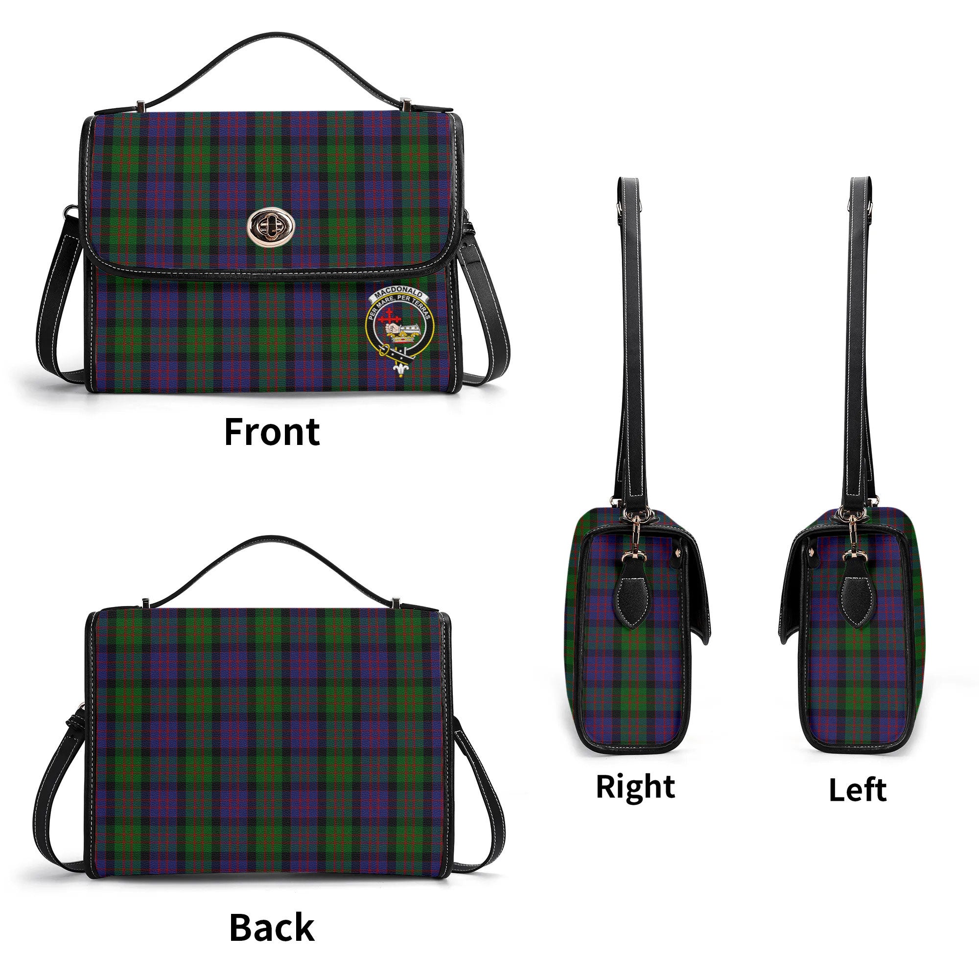 MacDonald Tartan Crest Satchel Bag