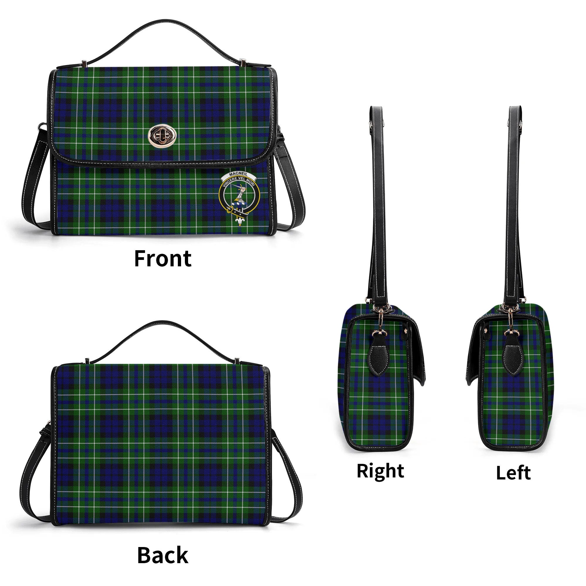 MacNeil of Colonsay Modern Tartan Crest Satchel Bag