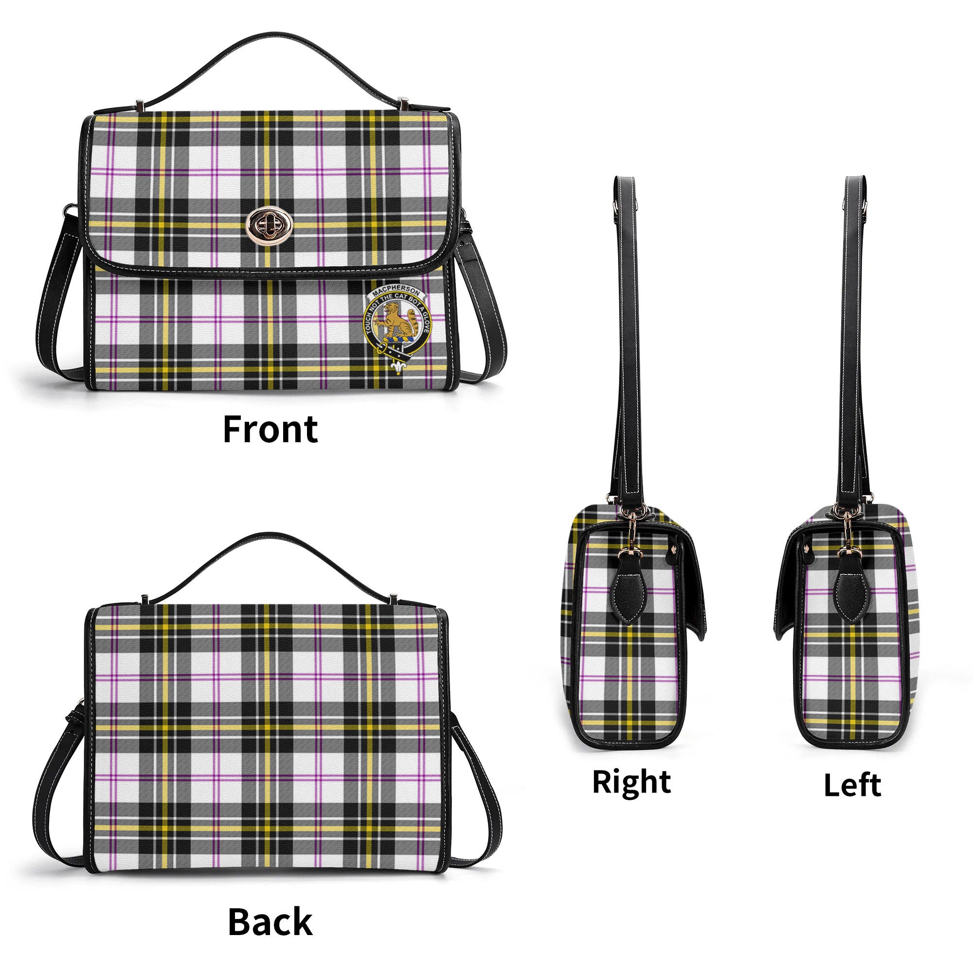 MacPherson Dress Modern Tartan Crest Satchel Bag