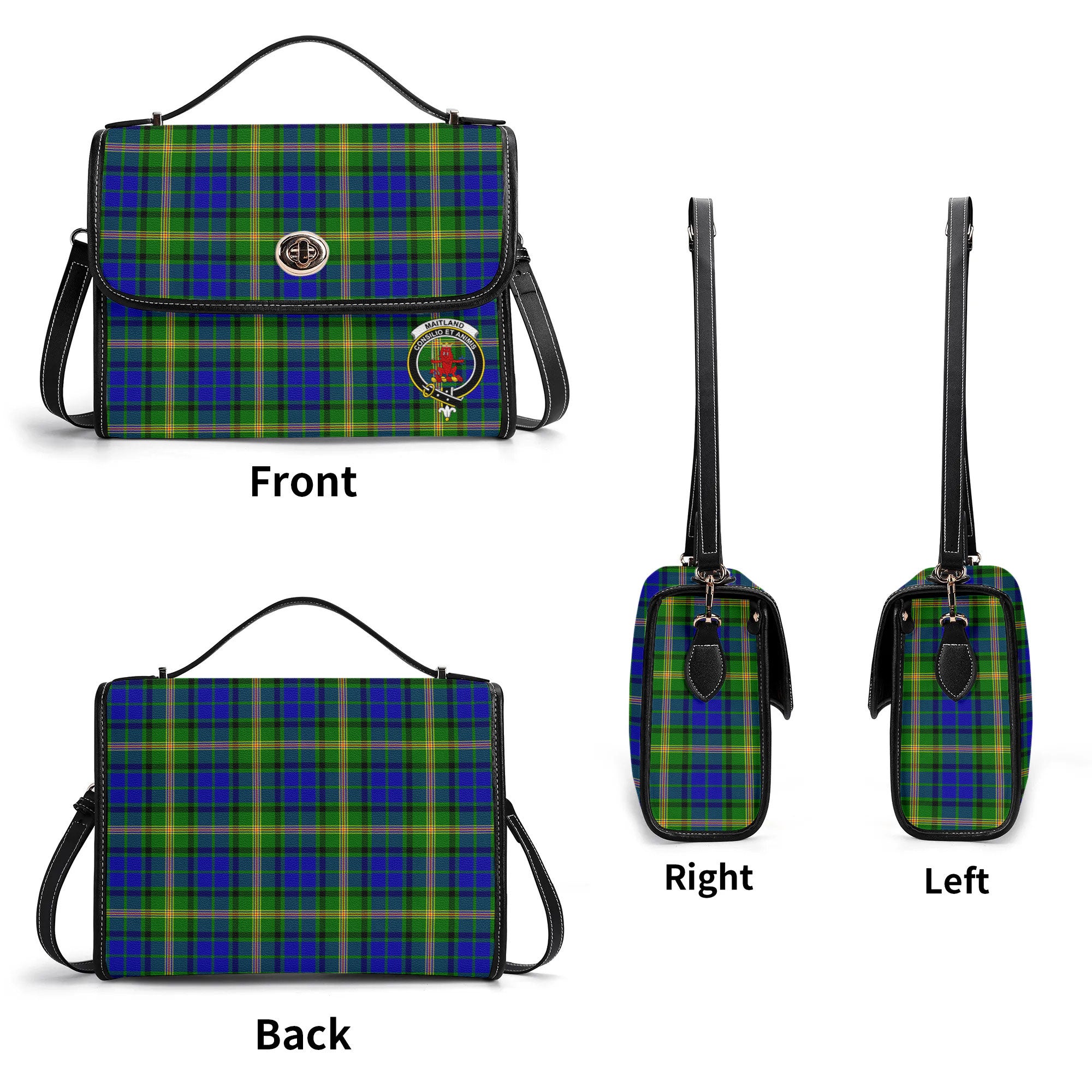 Maitland Tartan Crest Satchel Bag