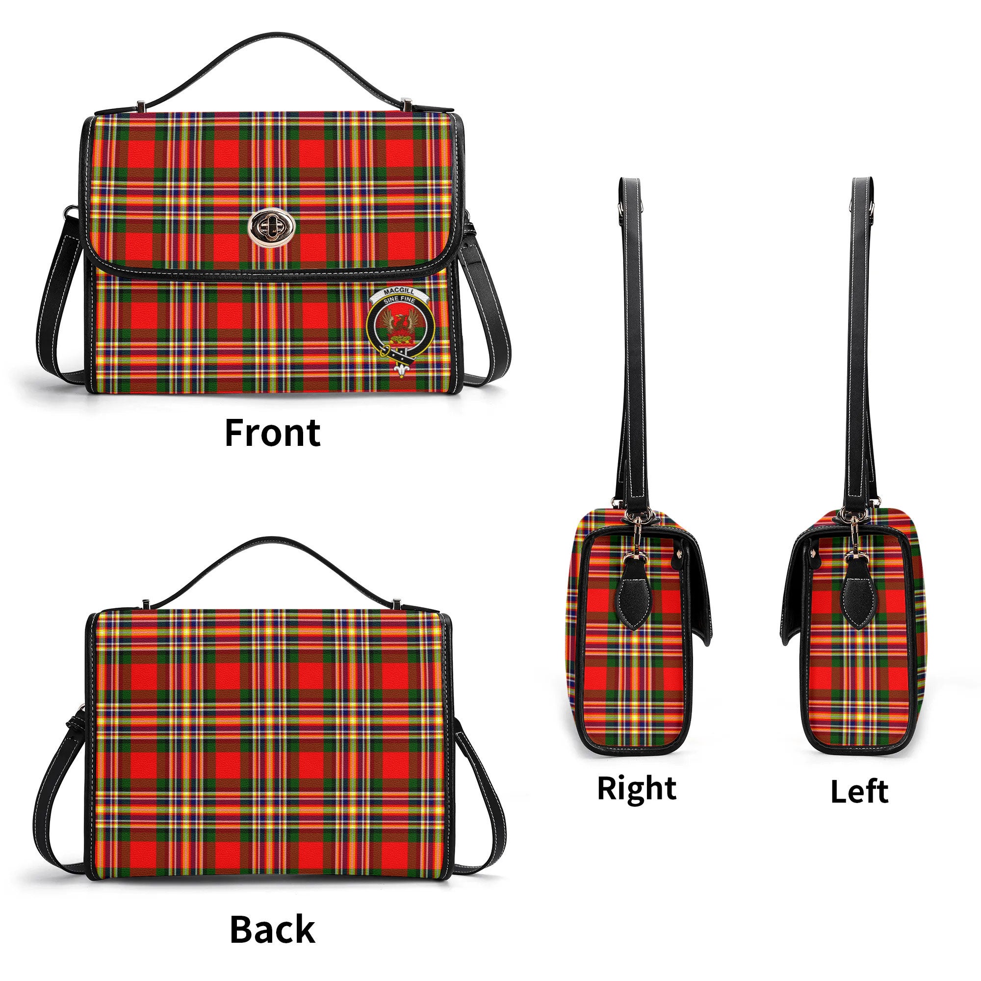 Makgill Tartan Crest Satchel Bag