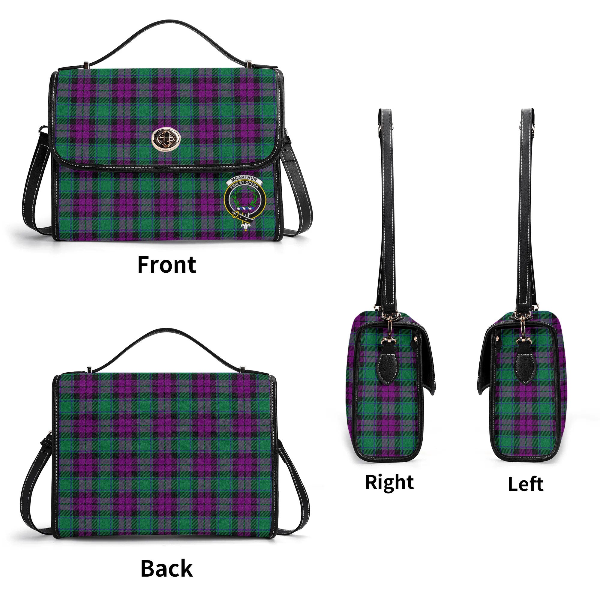 McArthur - Milton Tartan Crest Satchel Bag