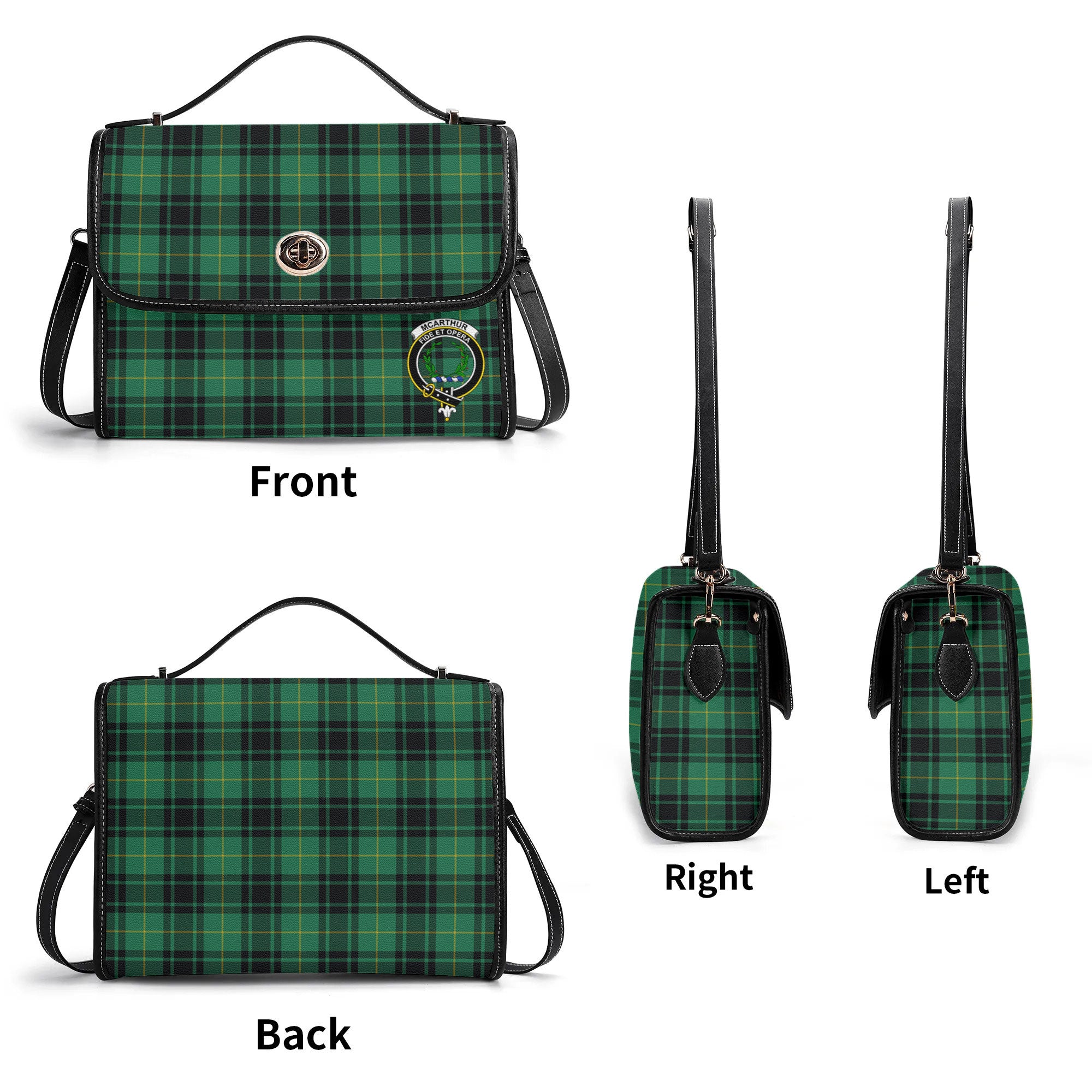 McArthur Ancient Tartan Crest Satchel Bag