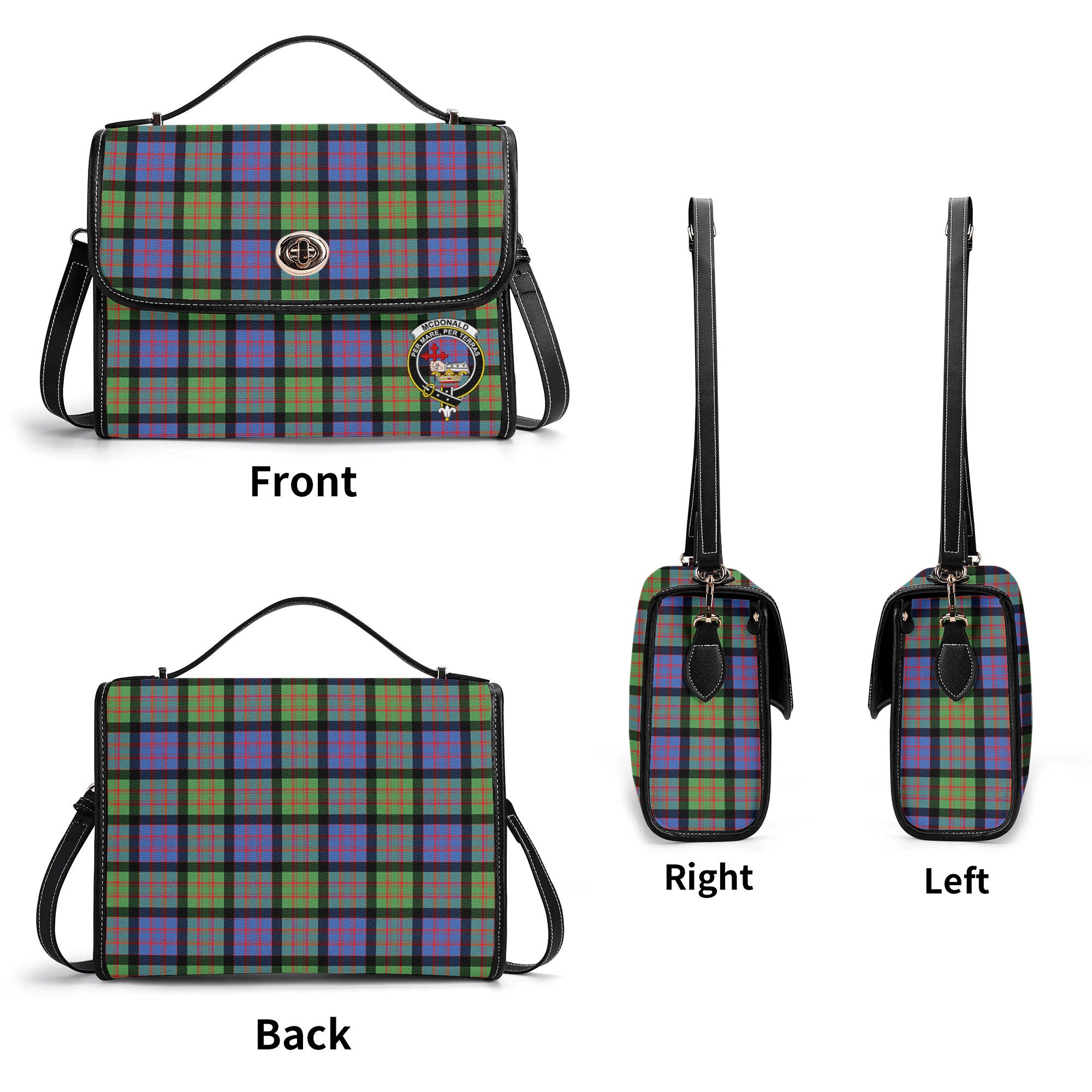McDonald Ancient Tartan Crest Satchel Bag