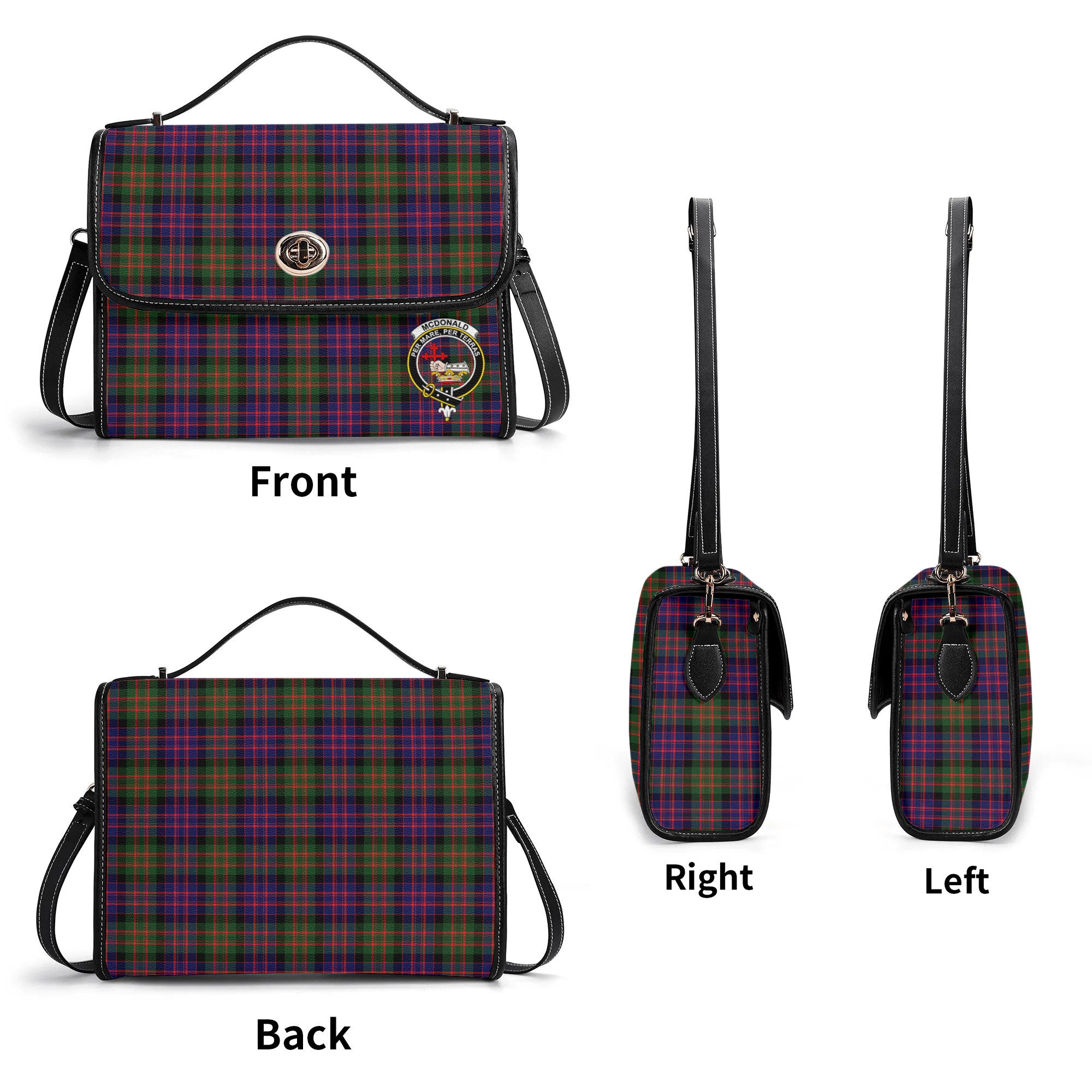 McDonald Modern Tartan Crest Satchel Bag