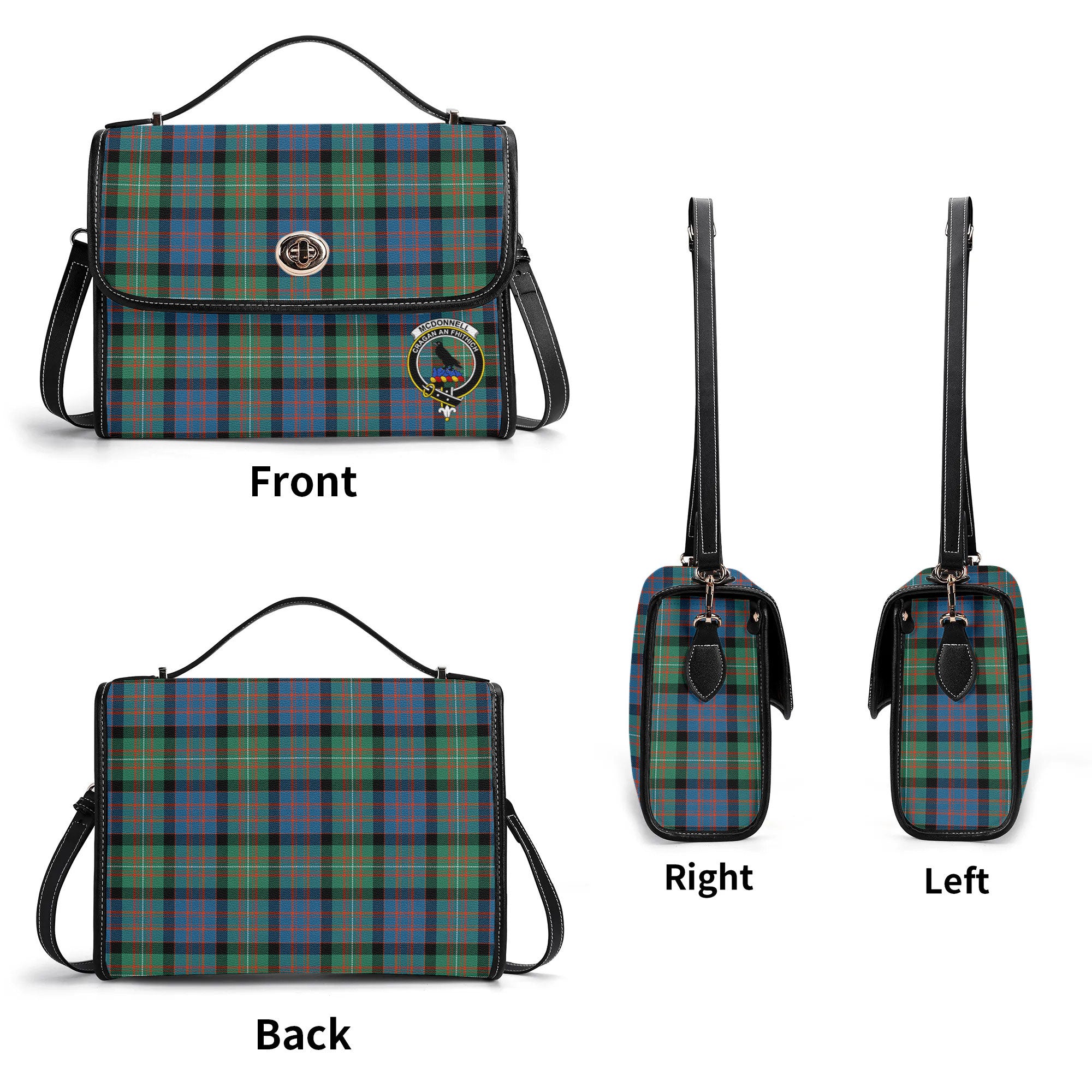 McDonnell of Glengarry Ancient Tartan Crest Satchel Bag