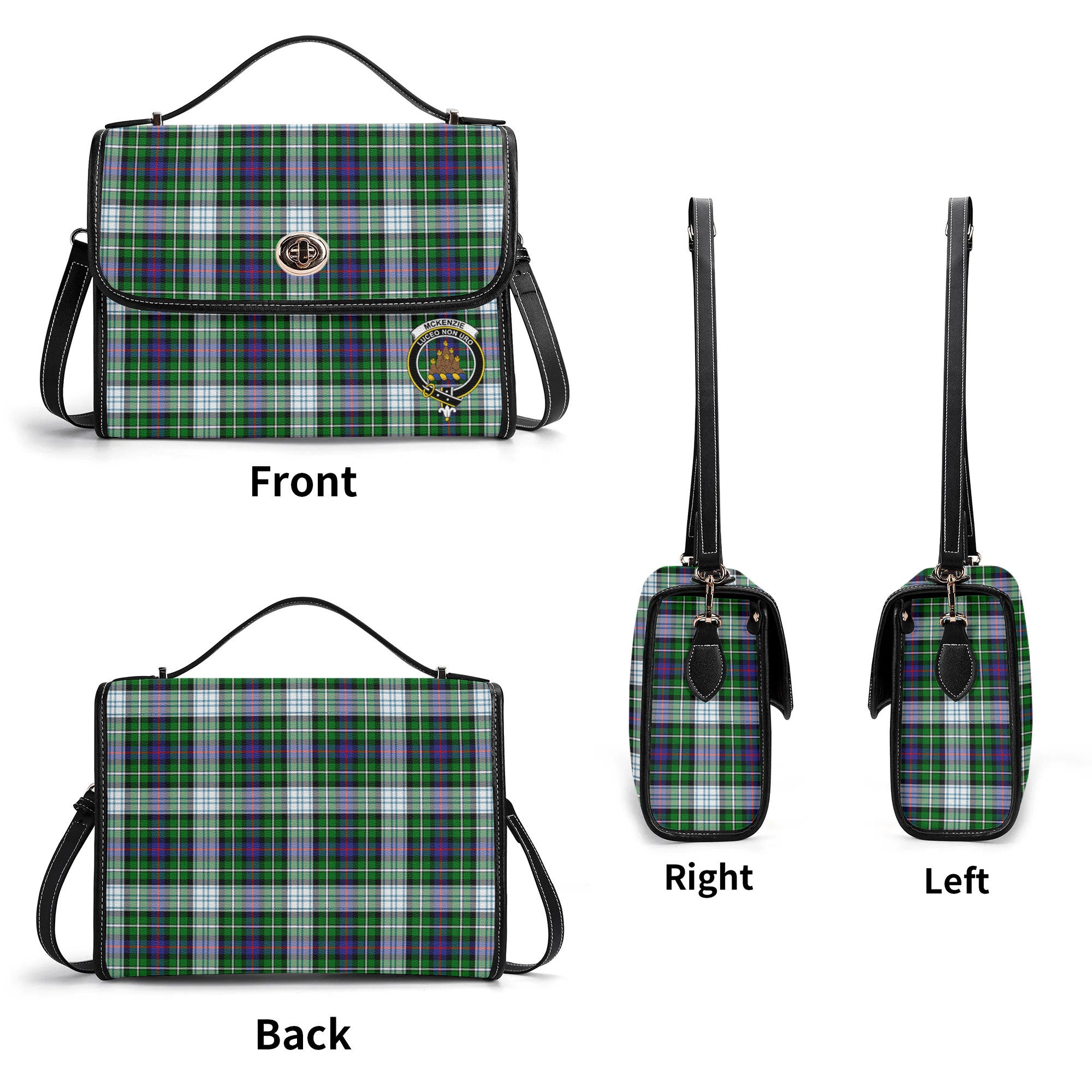 McKenzie Dress Modern Tartan Crest Satchel Bag