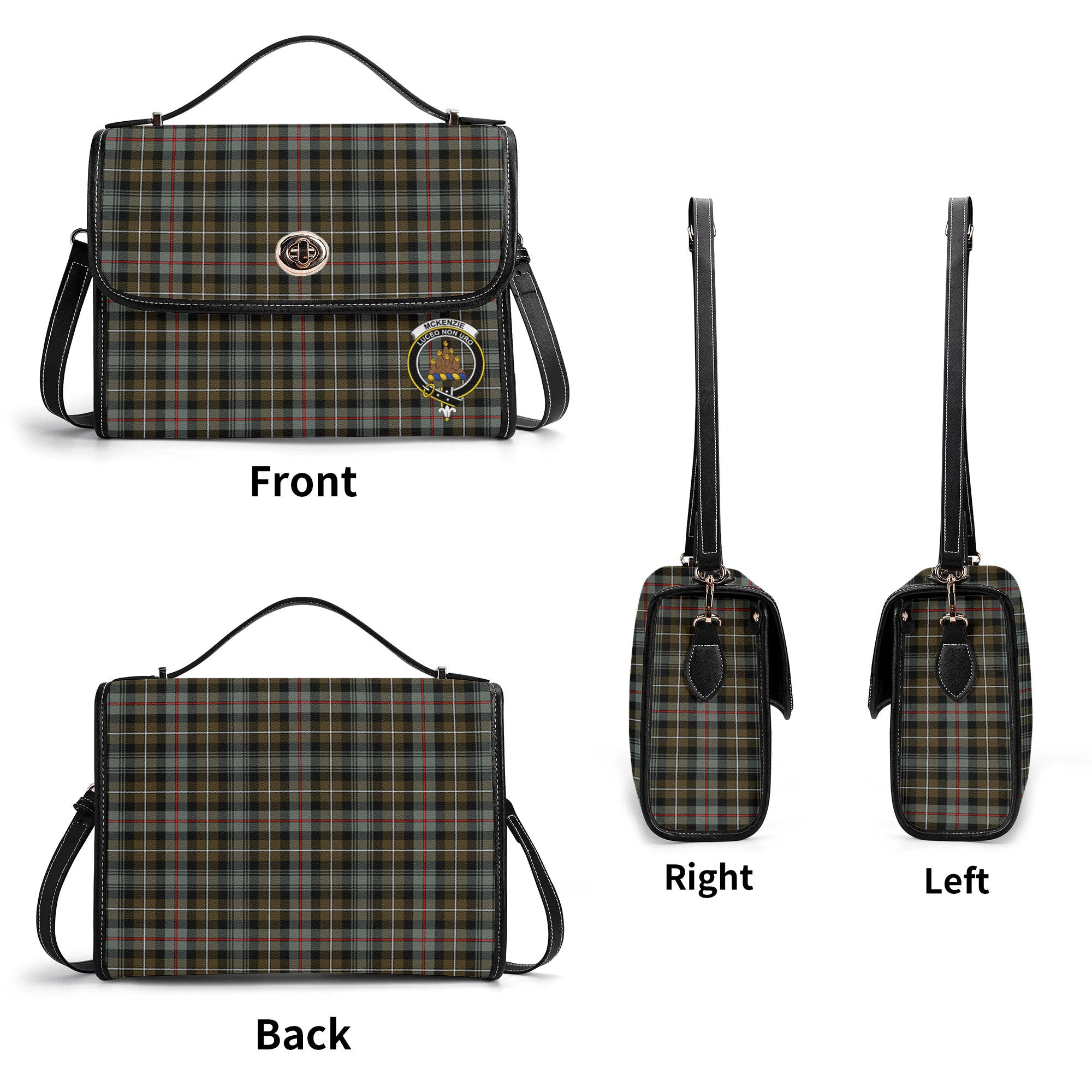 McKenzie Weathered Tartan Crest Satchel Bag
