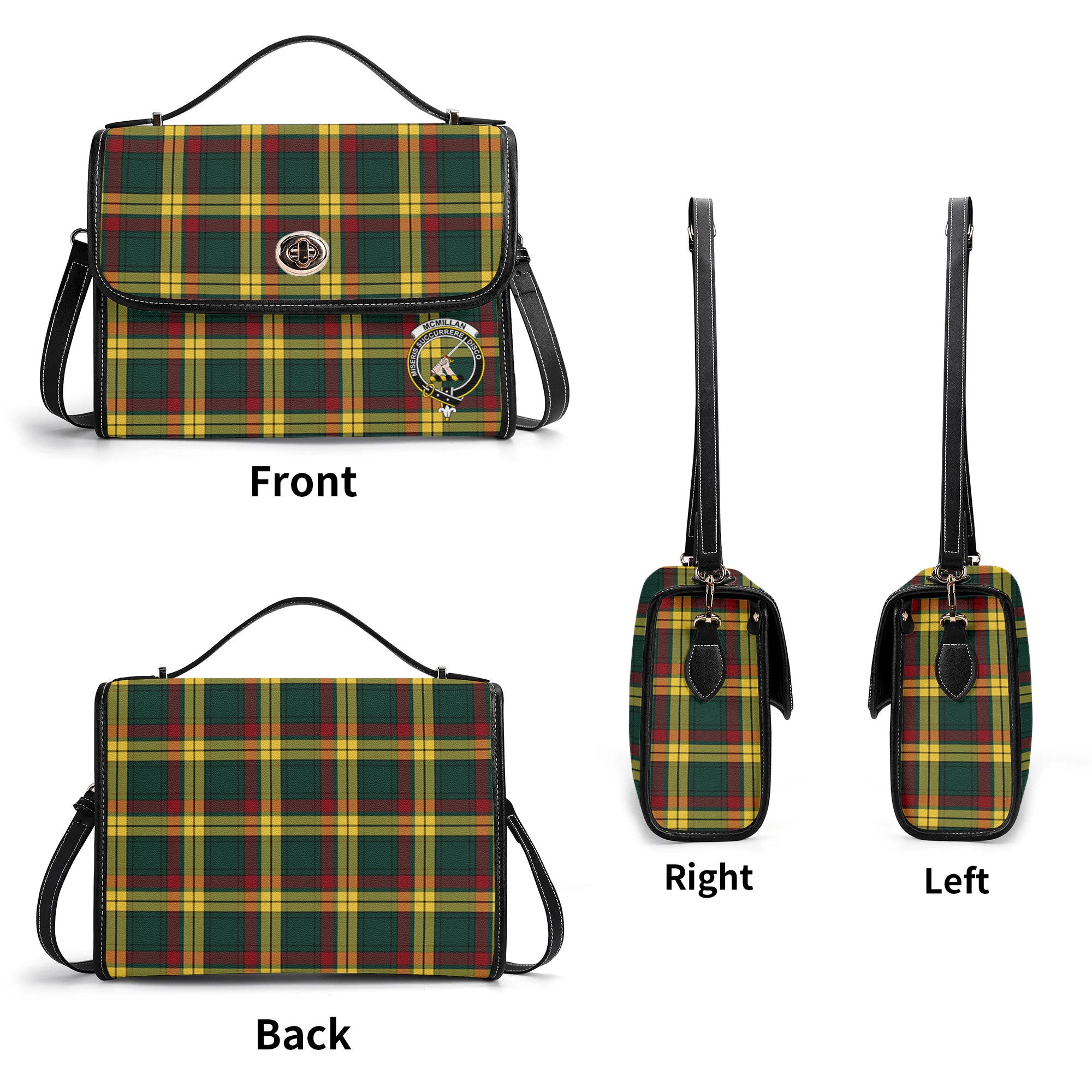 McMillan Old Modern Tartan Crest Satchel Bag