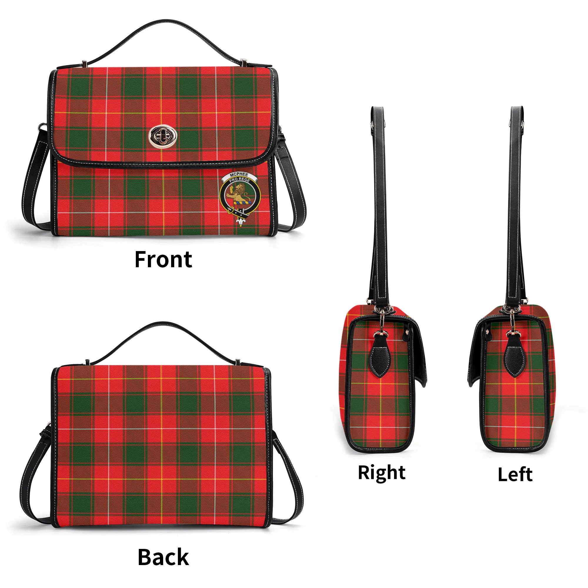 McPhee Tartan Crest Satchel Bag