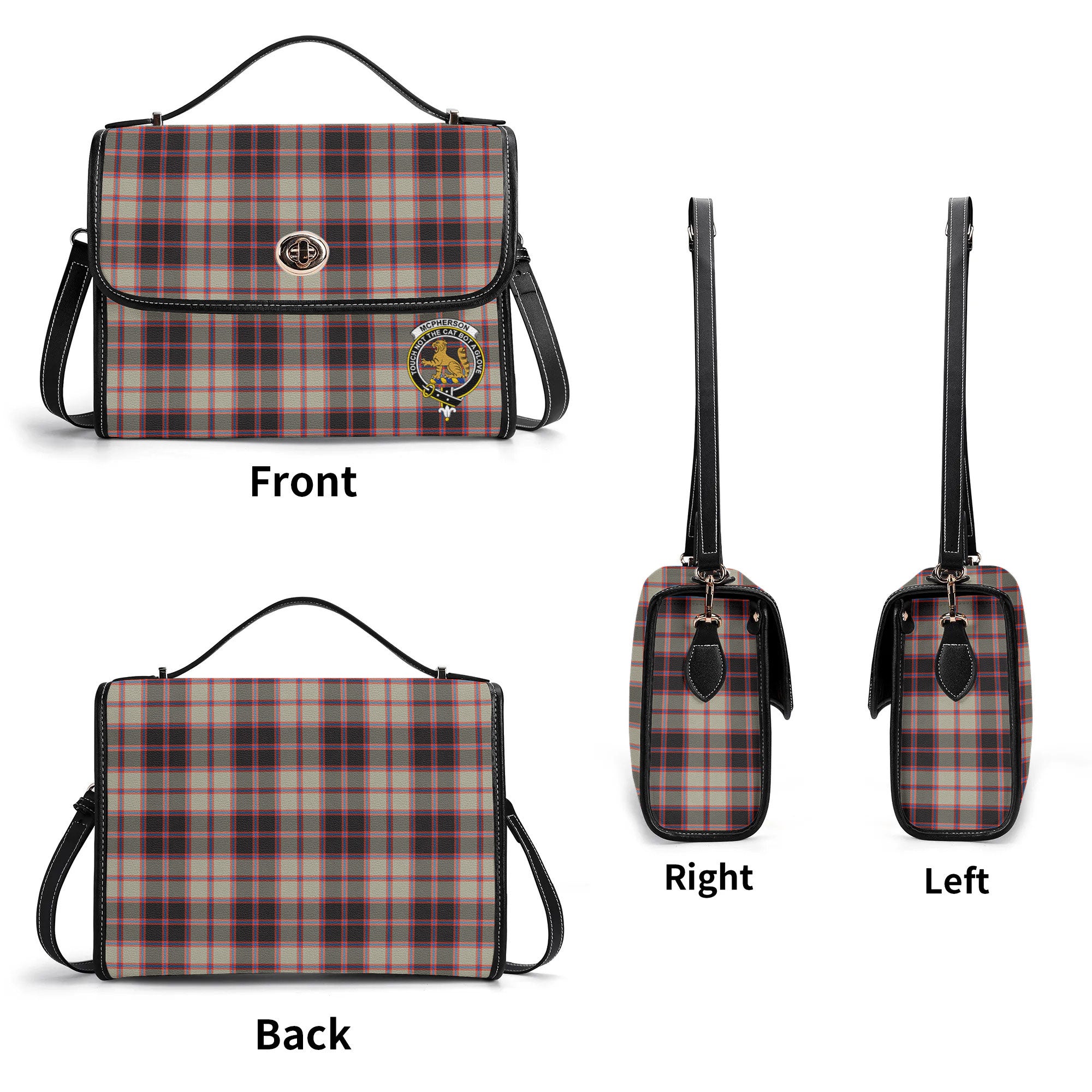 McPherson Hunting Ancient Tartan Crest Satchel Bag