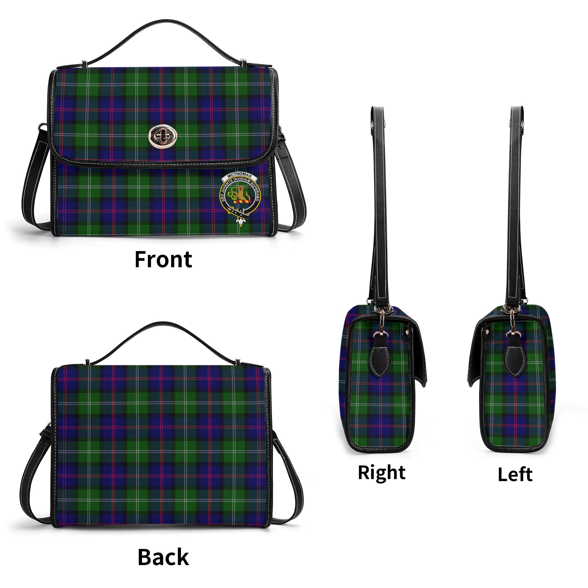 McThomas Modern Tartan Crest Satchel Bag