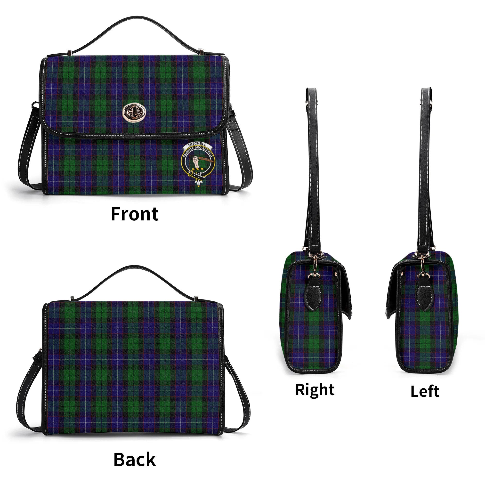 Mitchell Tartan Crest Satchel Bag