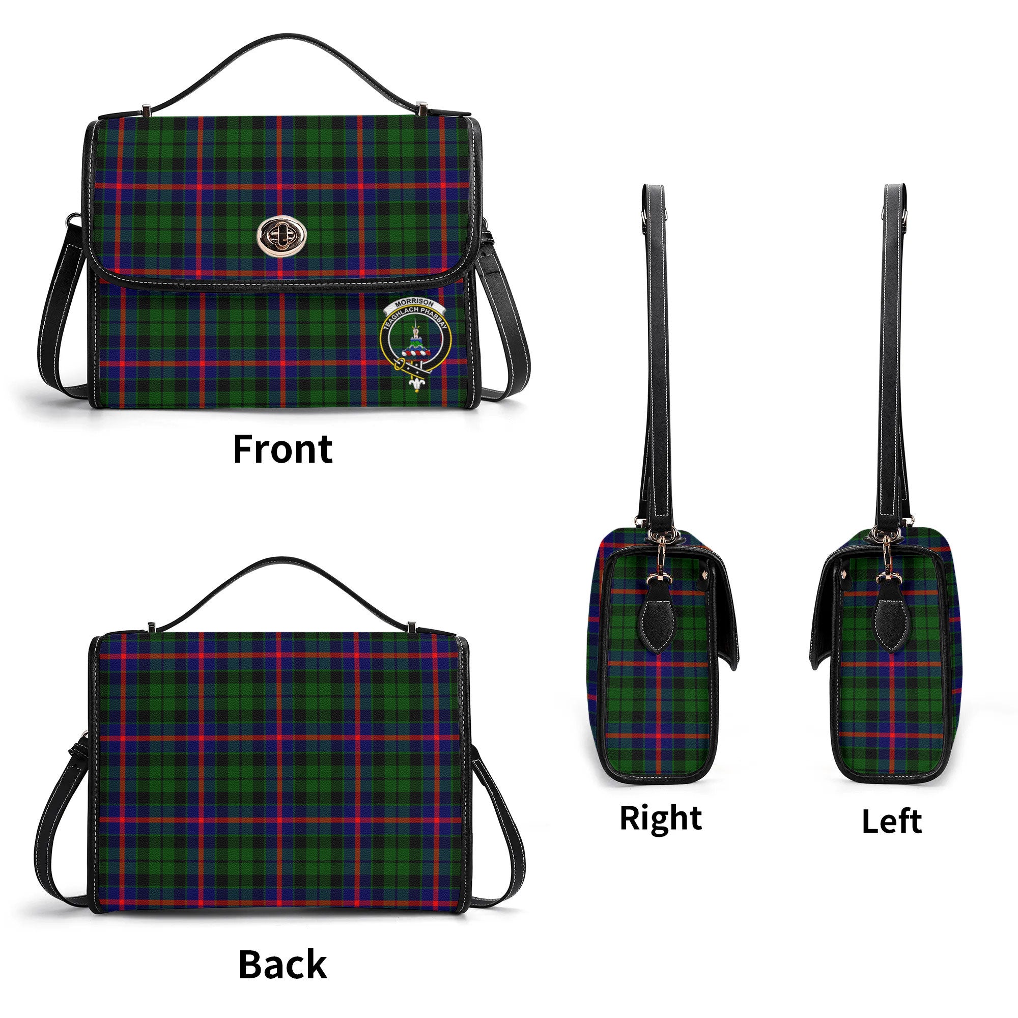 Morrison Modern Tartan Crest Satchel Bag
