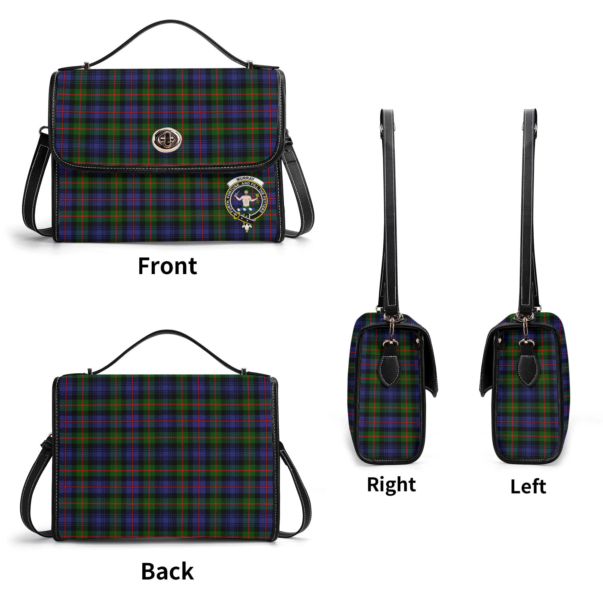 Murray of Atholl Modern Tartan Crest Satchel Bag