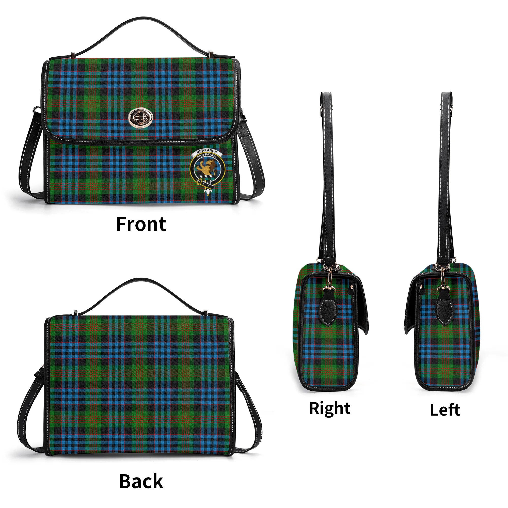 Newlands Tartan Crest Satchel Bag