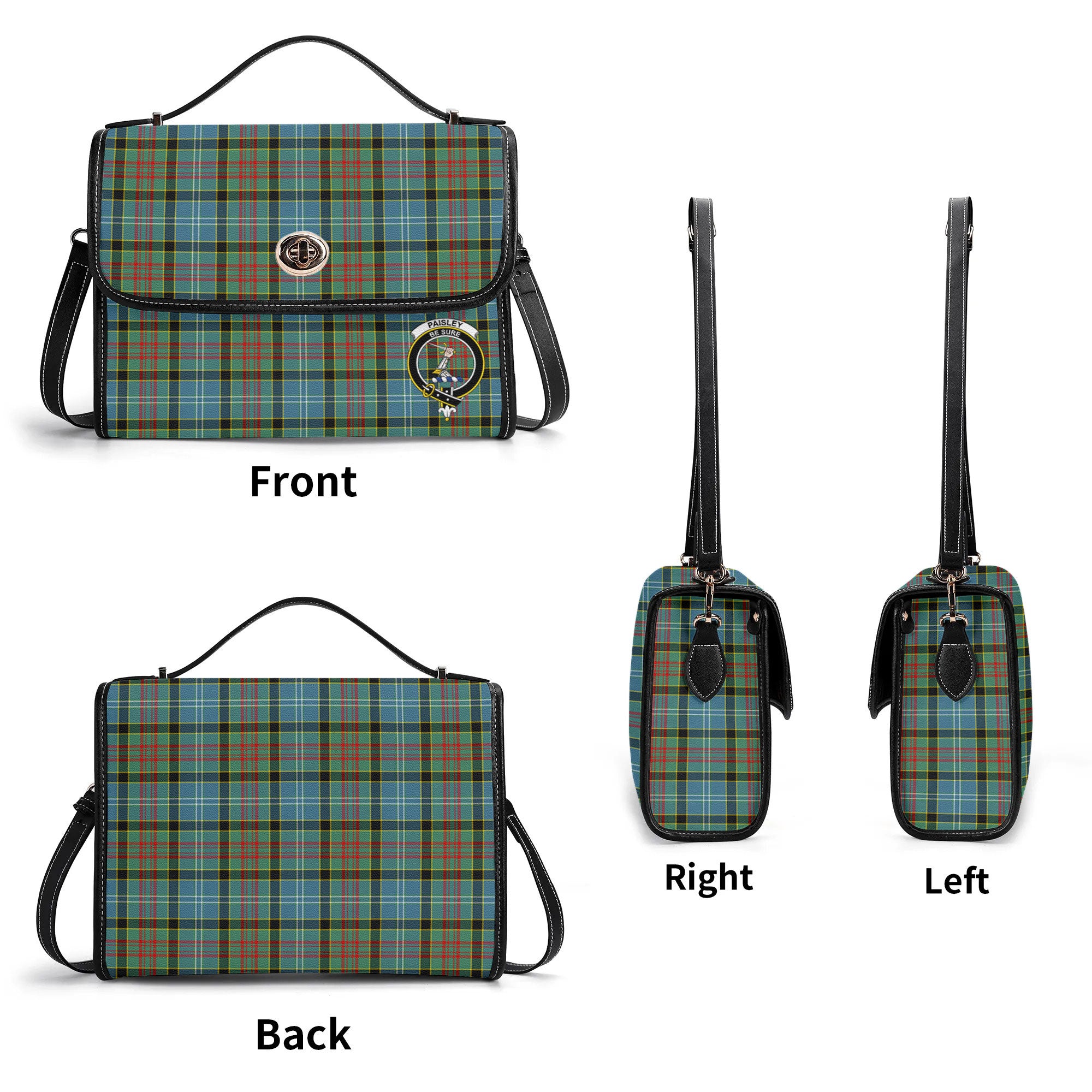 Paisley District Tartan Crest Satchel Bag