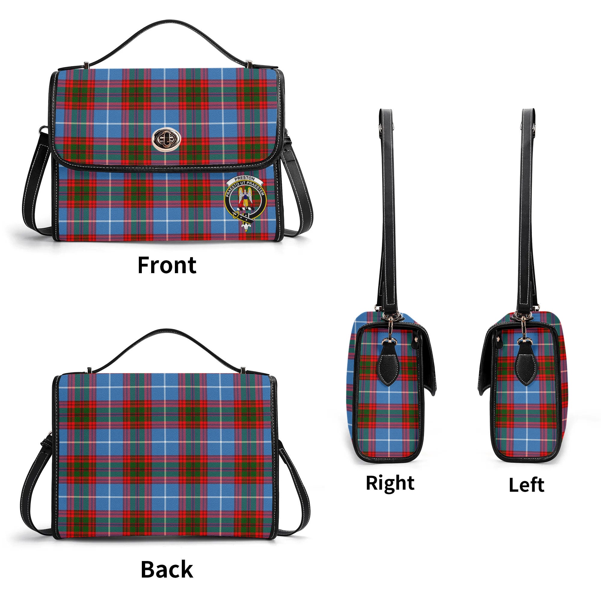 Preston Tartan Crest Satchel Bag