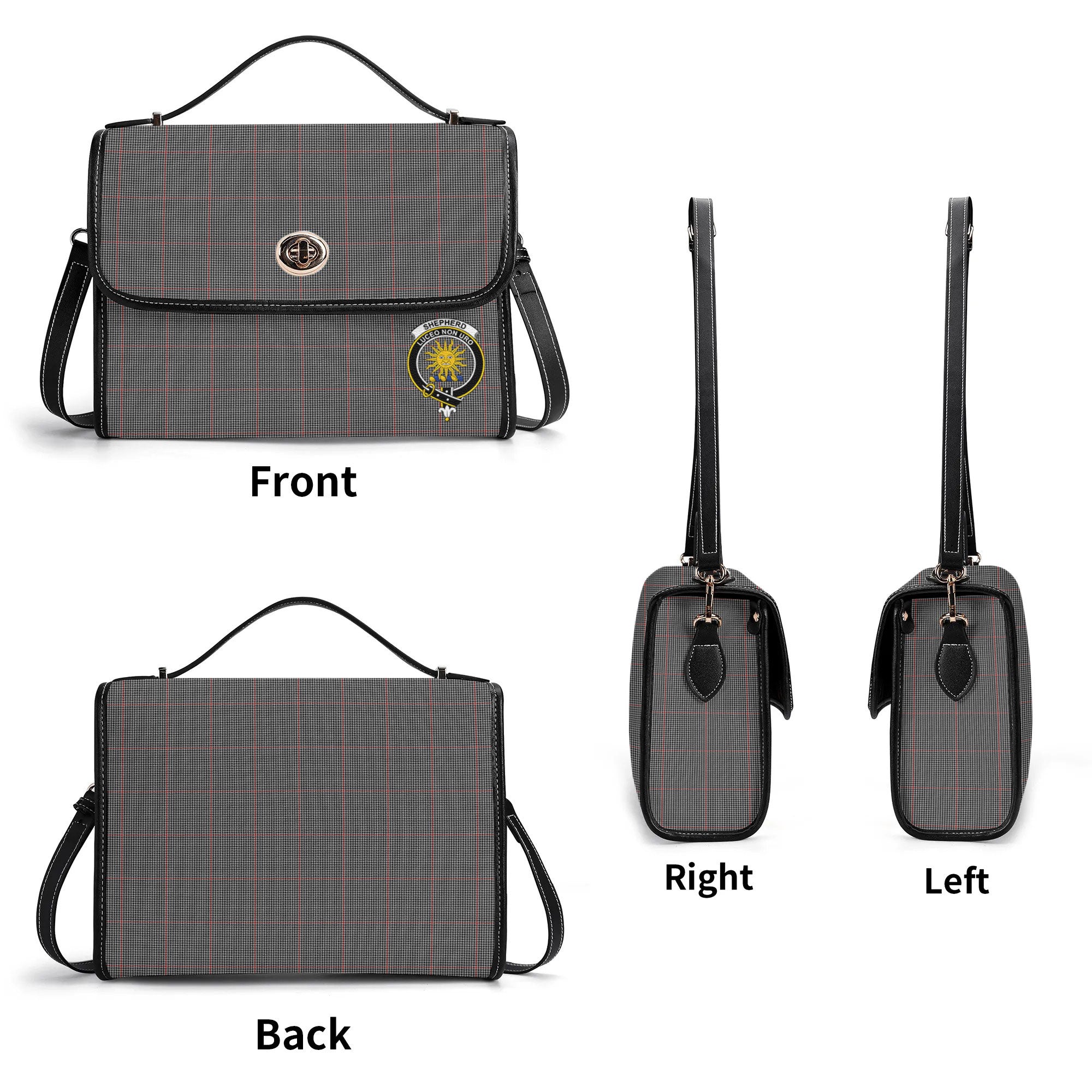 Shepherd Tartan Crest Satchel Bag