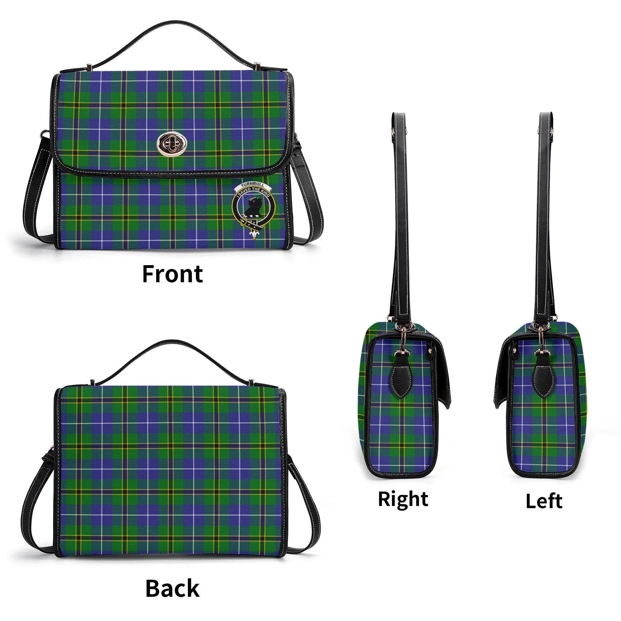 Turnbull Hunting Tartan Crest Satchel Bag