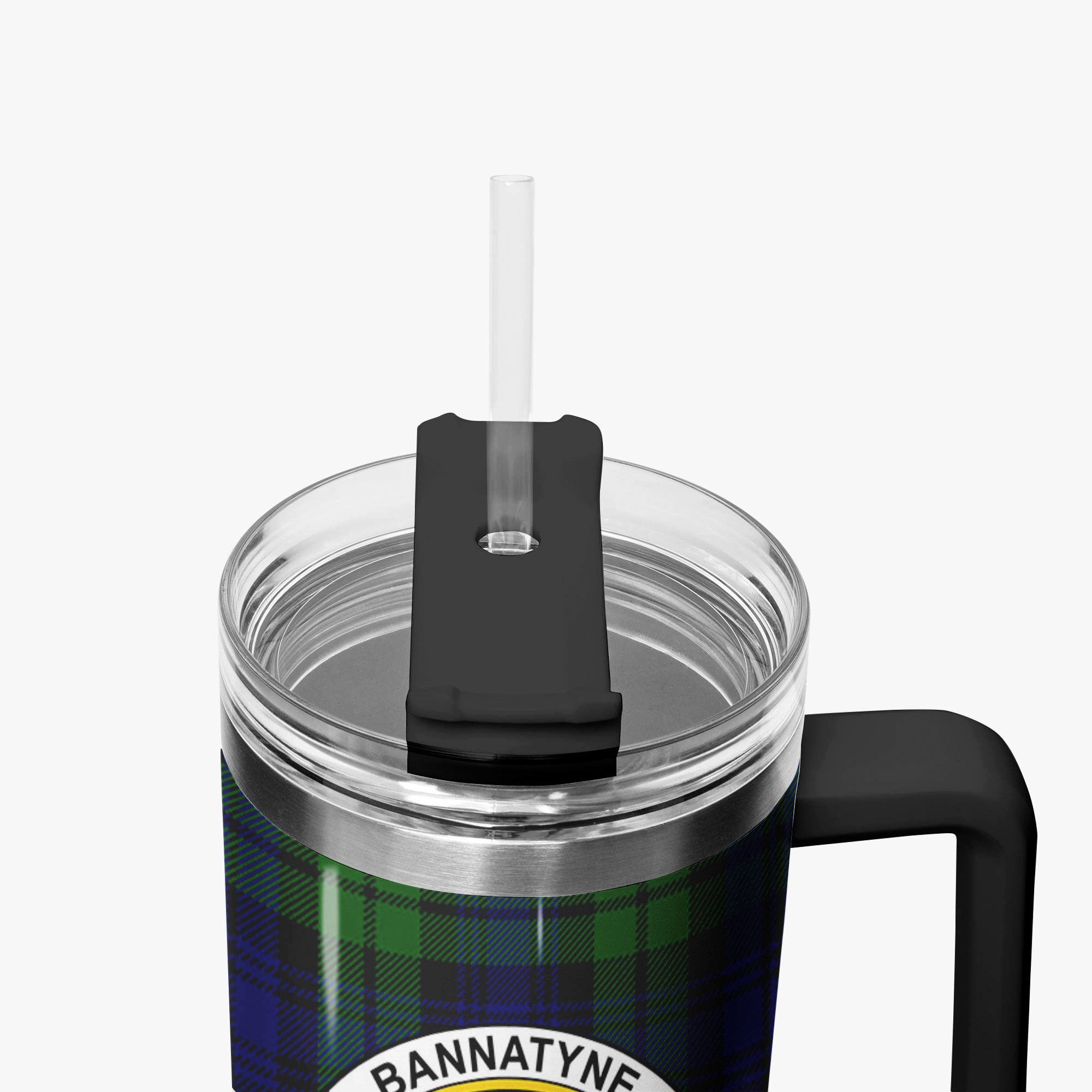 Bannatyne Tartan Crest 40 oz Insulated Tumbler with Handle