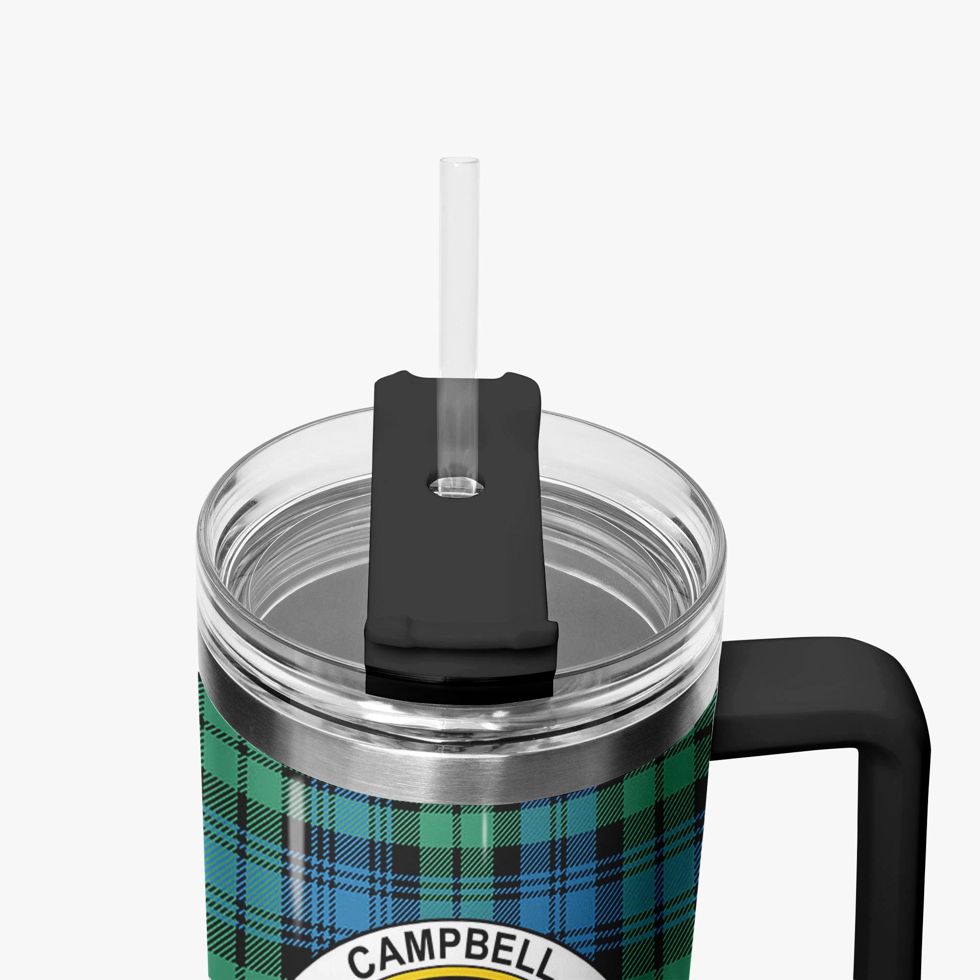 Campbell Ancient 01 Tartan Crest 40 oz Insulated Tumbler with Handle
