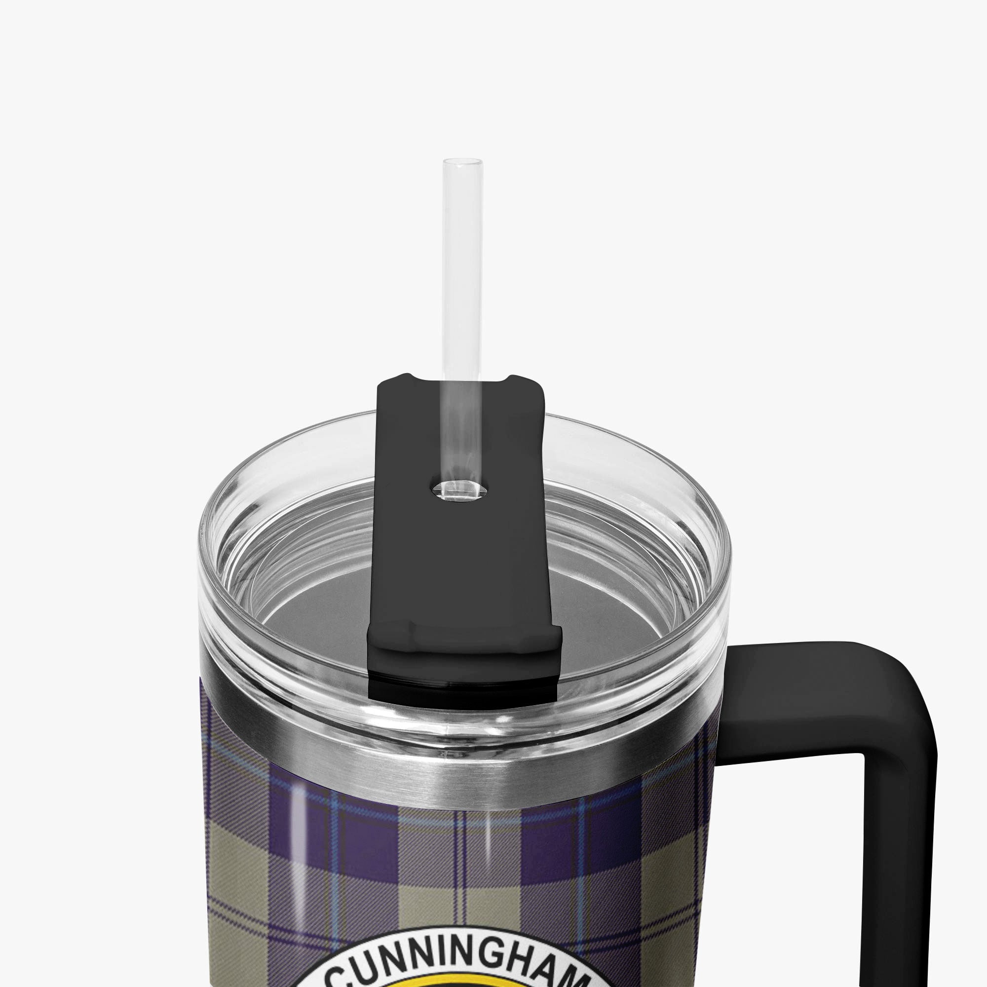 Cunningham Dress Blue Dancers Tartan Crest 40 oz Insulated Tumbler with Handle