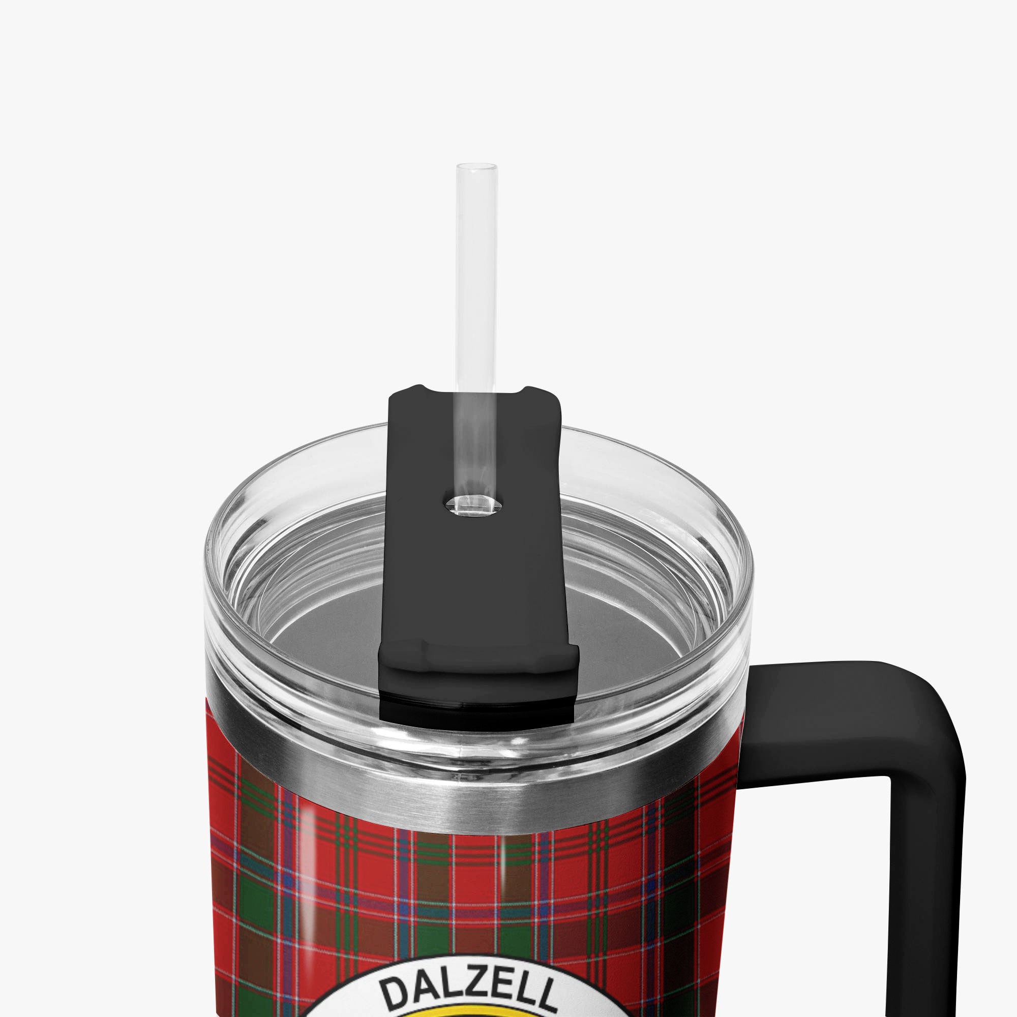 Dalzell Tartan Crest 40 oz Insulated Tumbler with Handle