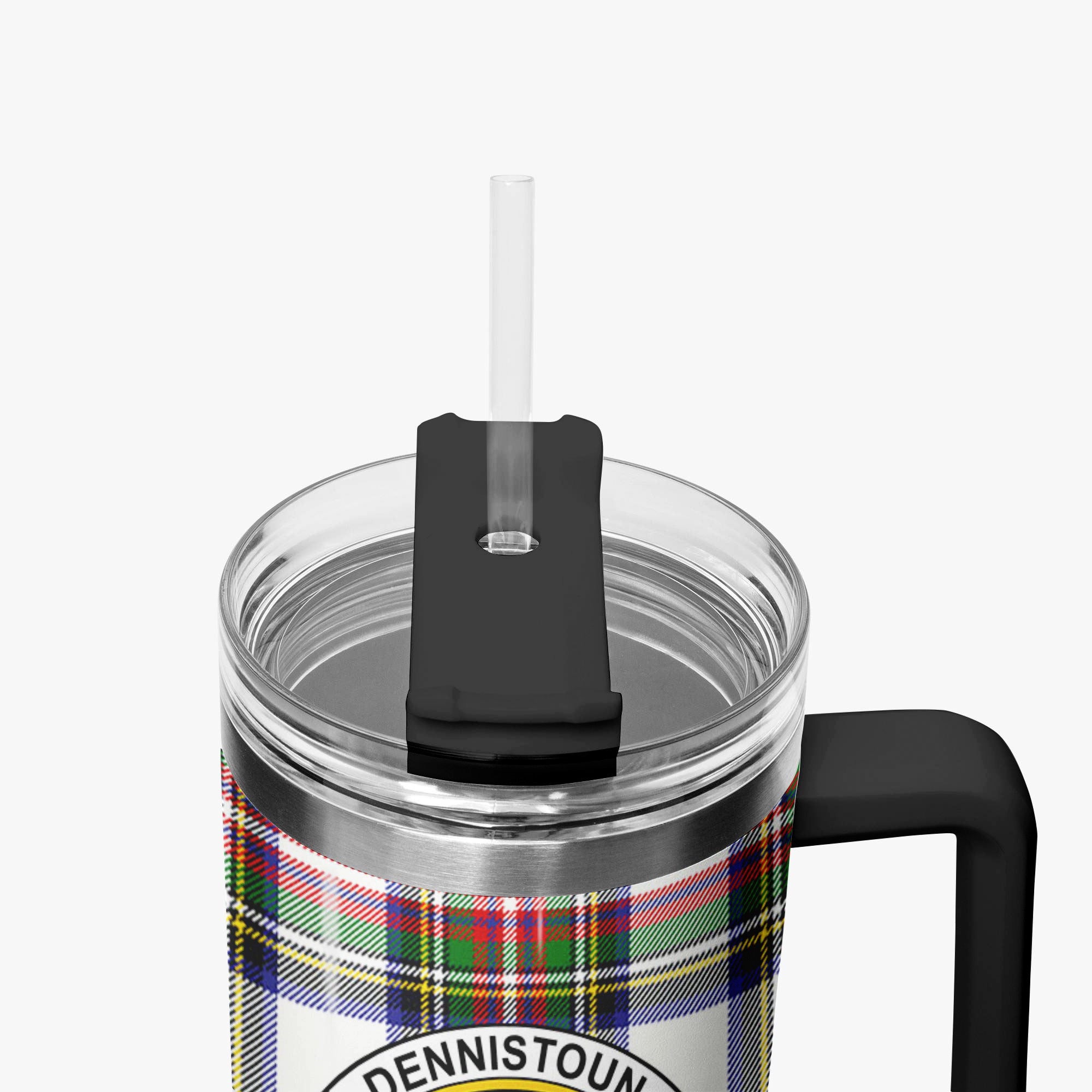 Dennistoun Tartan Crest 40 oz Insulated Tumbler with Handle