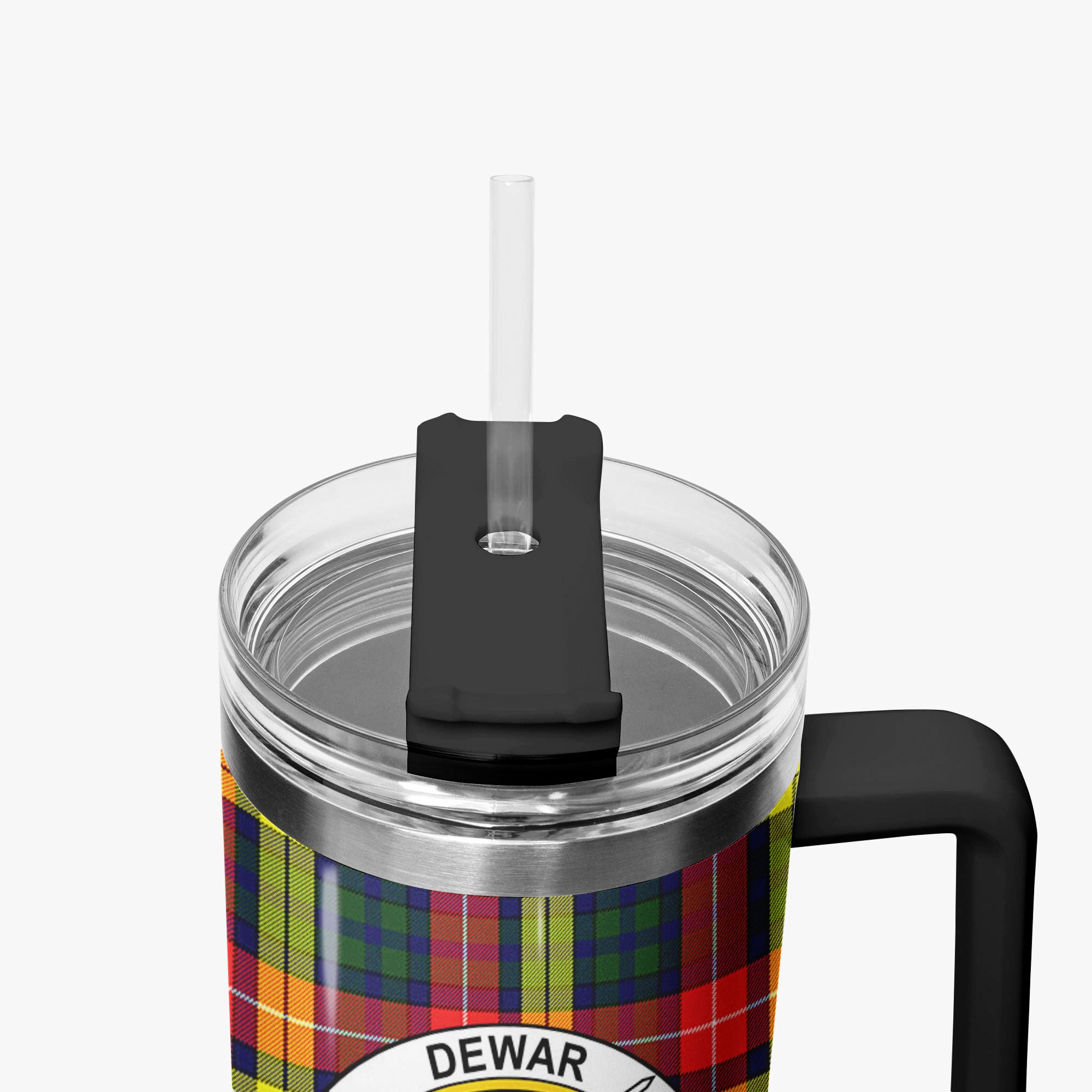 Dewar Tartan Crest 40 oz Insulated Tumbler with Handle