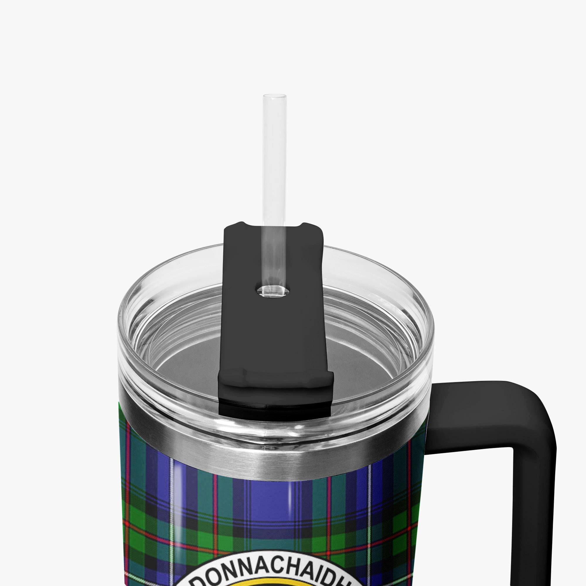 Donnachaidh Tartan Crest 40 oz Insulated Tumbler with Handle
