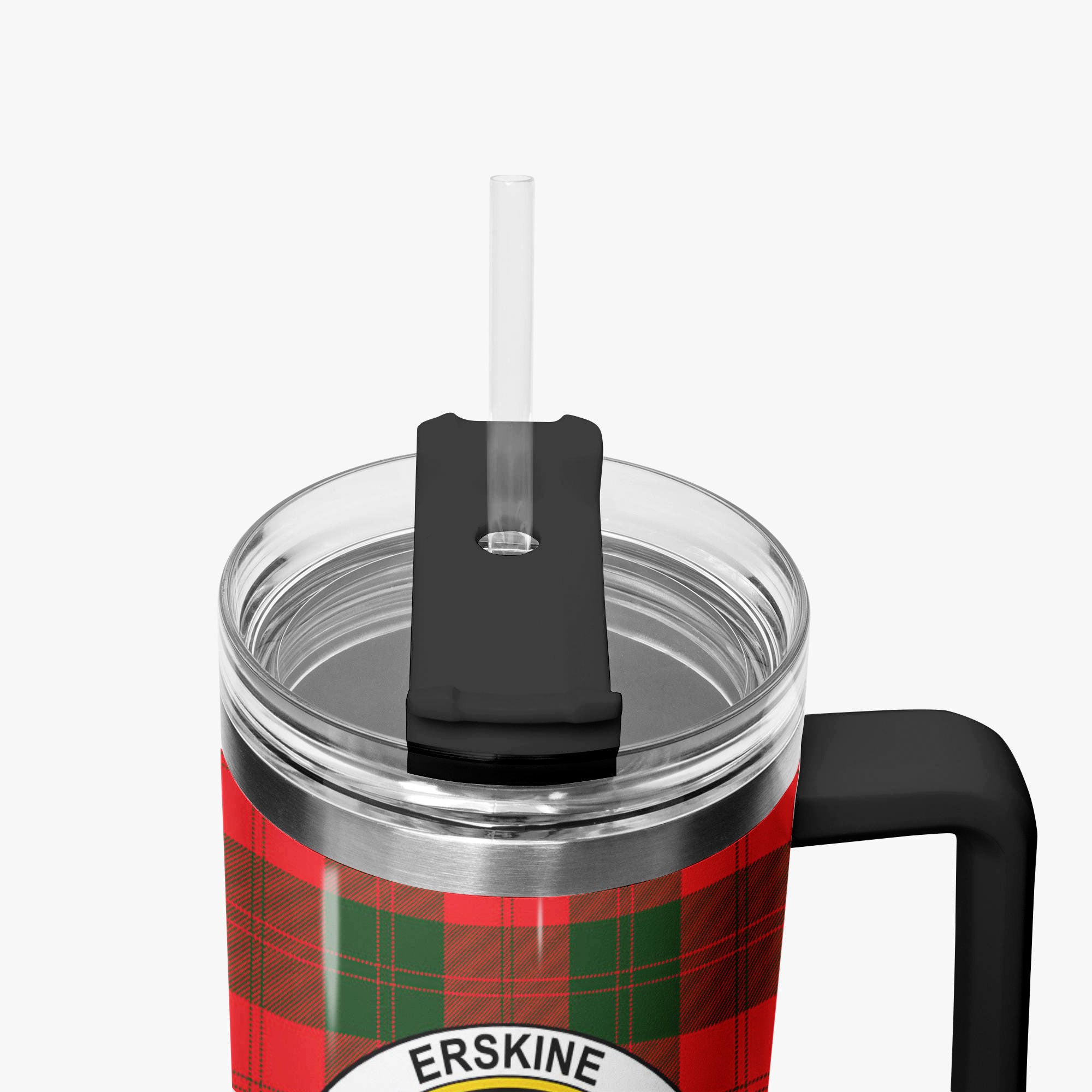 Erskine Modern Tartan Crest 40 oz Insulated Tumbler with Handle