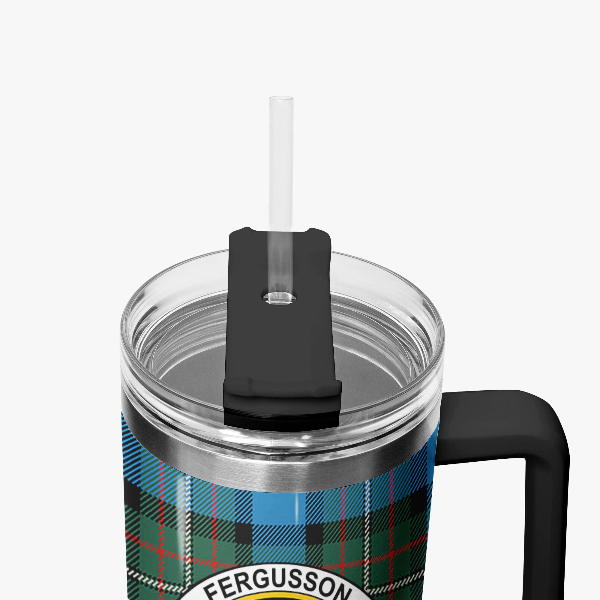 Fergusson Ancient Tartan Crest 40 oz Insulated Tumbler with Handle