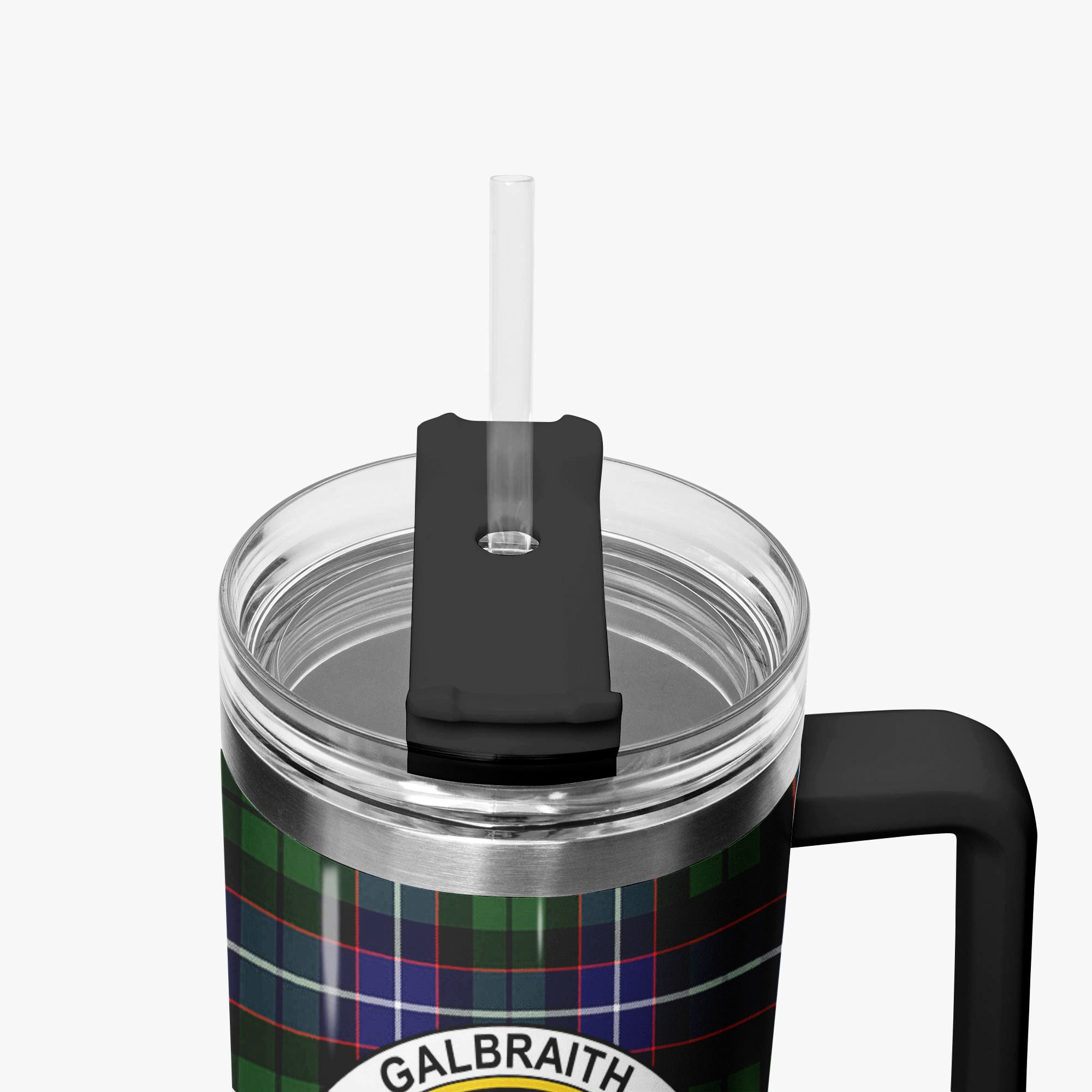 Galbraith Modern Tartan Crest 40 oz Insulated Tumbler with Handle