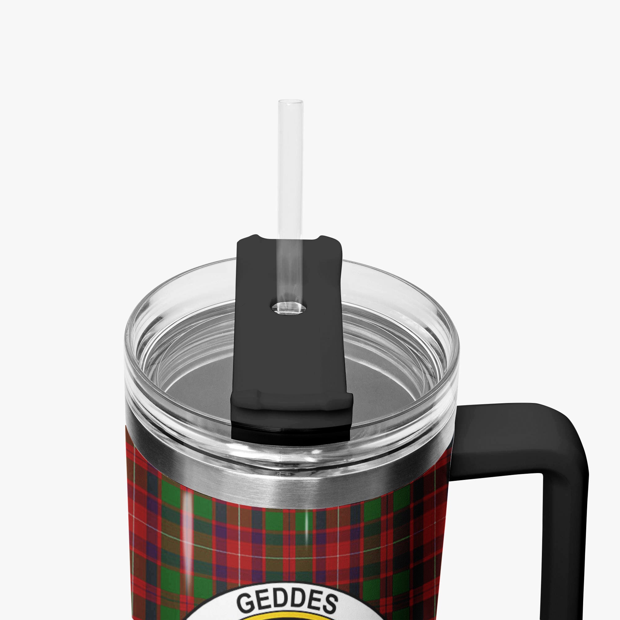 Geddes Tartan Crest 40 oz Insulated Tumbler with Handle