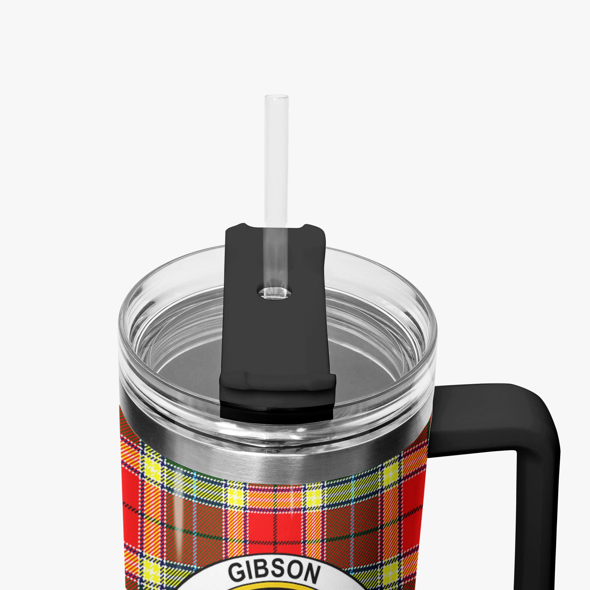 Gibson Tartan Crest 40 oz Insulated Tumbler with Handle