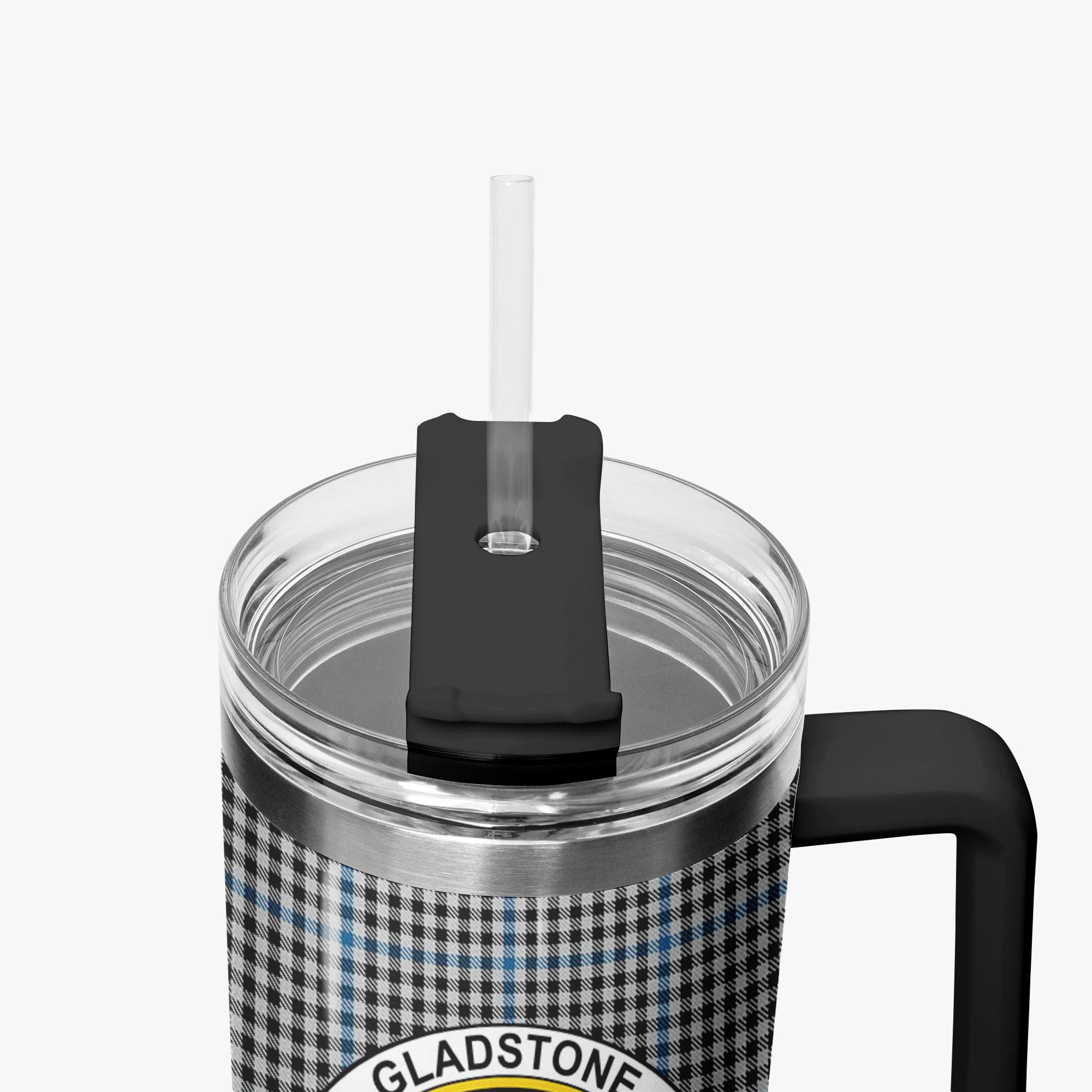 Gladstone Tartan Crest 40 oz Insulated Tumbler with Handle