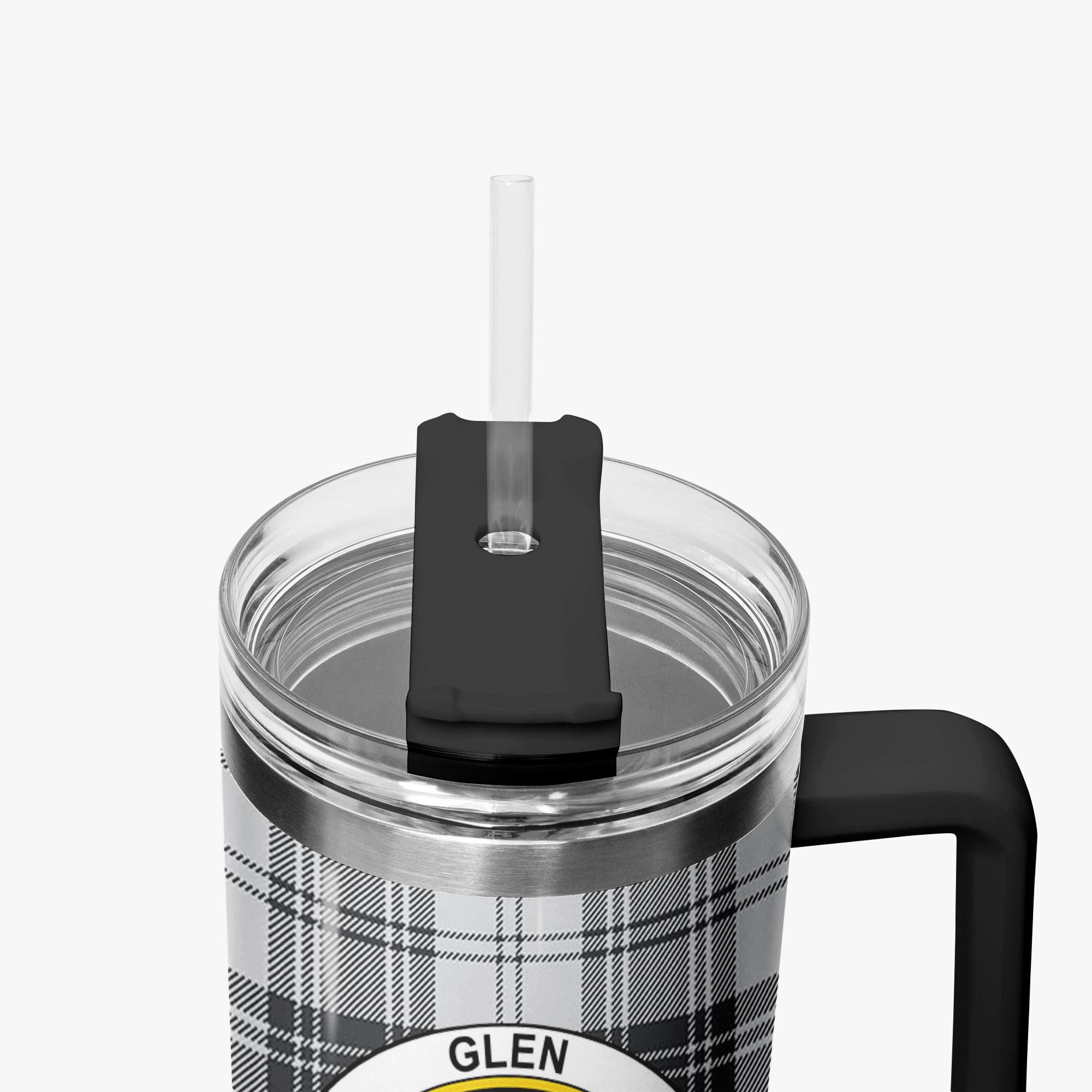 Glen Tartan Crest 40 oz Insulated Tumbler with Handle